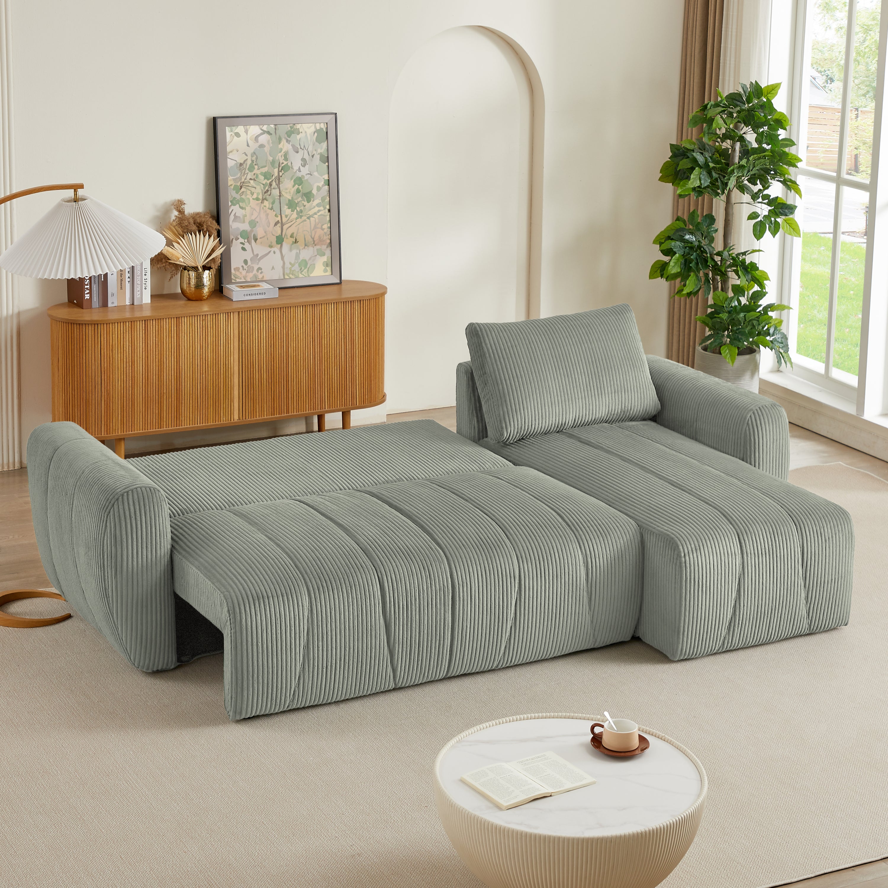 Convertible Sectional L-Shaped Sofa Couch for Small Spaces