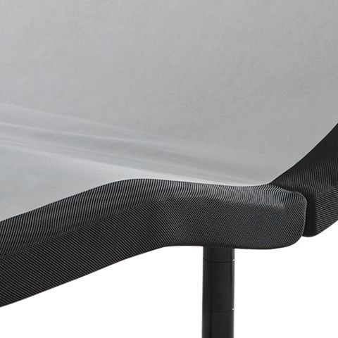 Black textured fabric section on head/foot area of adjustable bed base