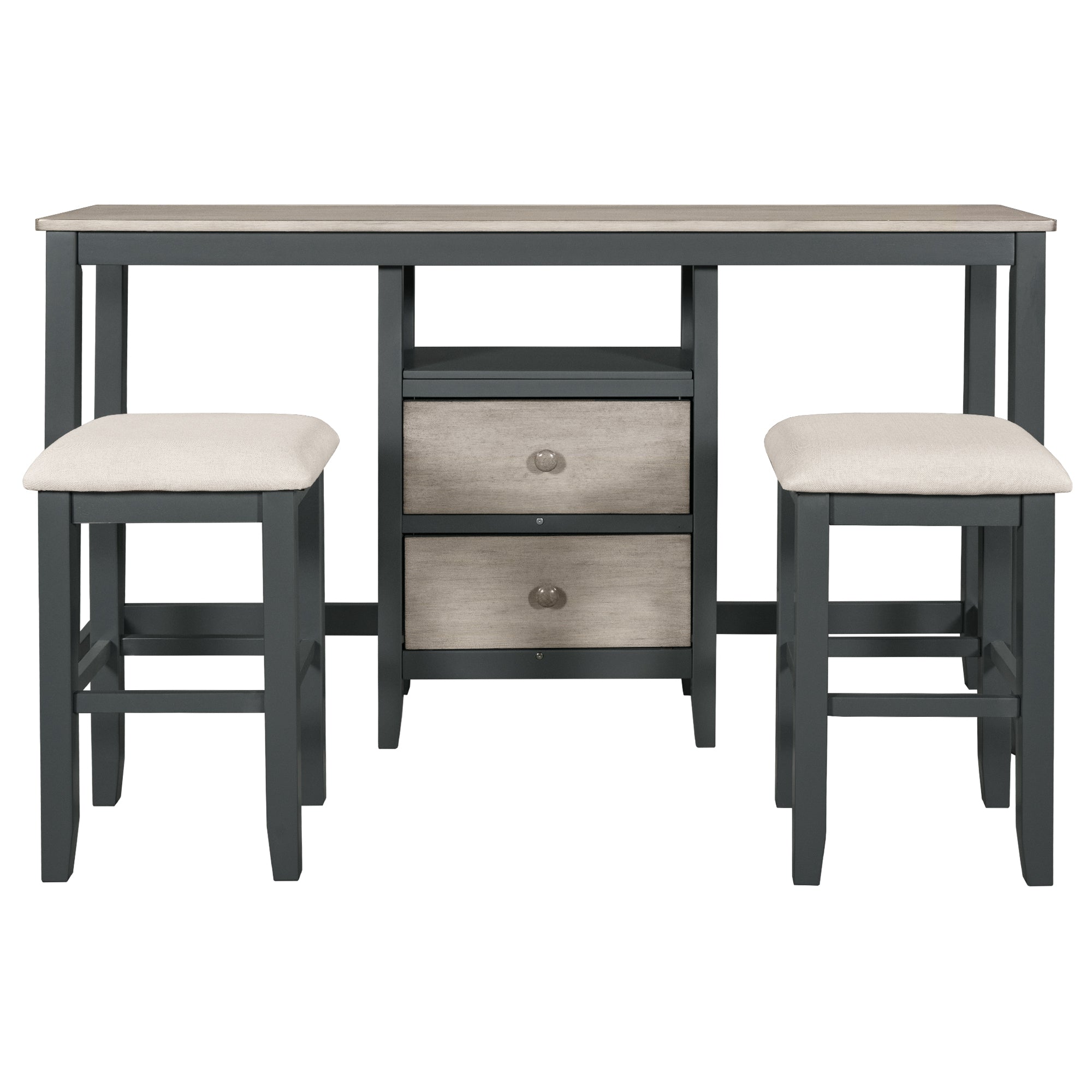 Farmhouse 3-Piece Counter Height Dining Set