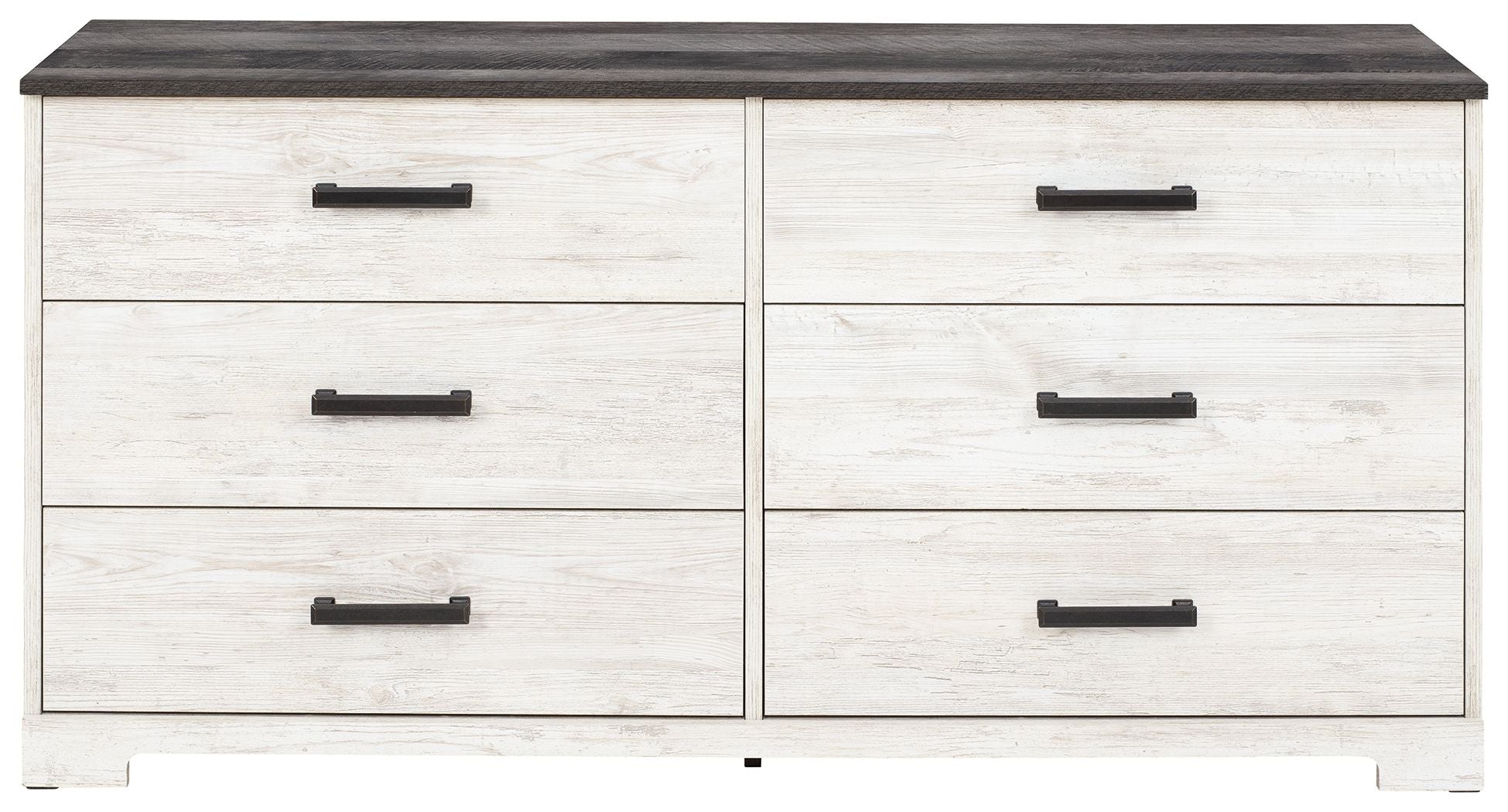 Shawburn Dresser - 6 Drawers (White/Black/Gray)