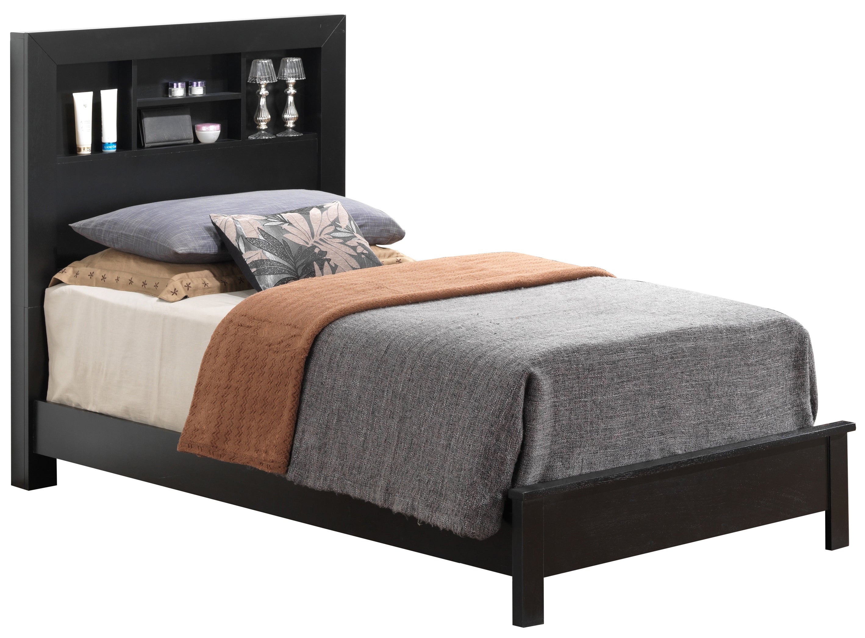 Elegant Black Twin Bed - Stylish Design & Finish