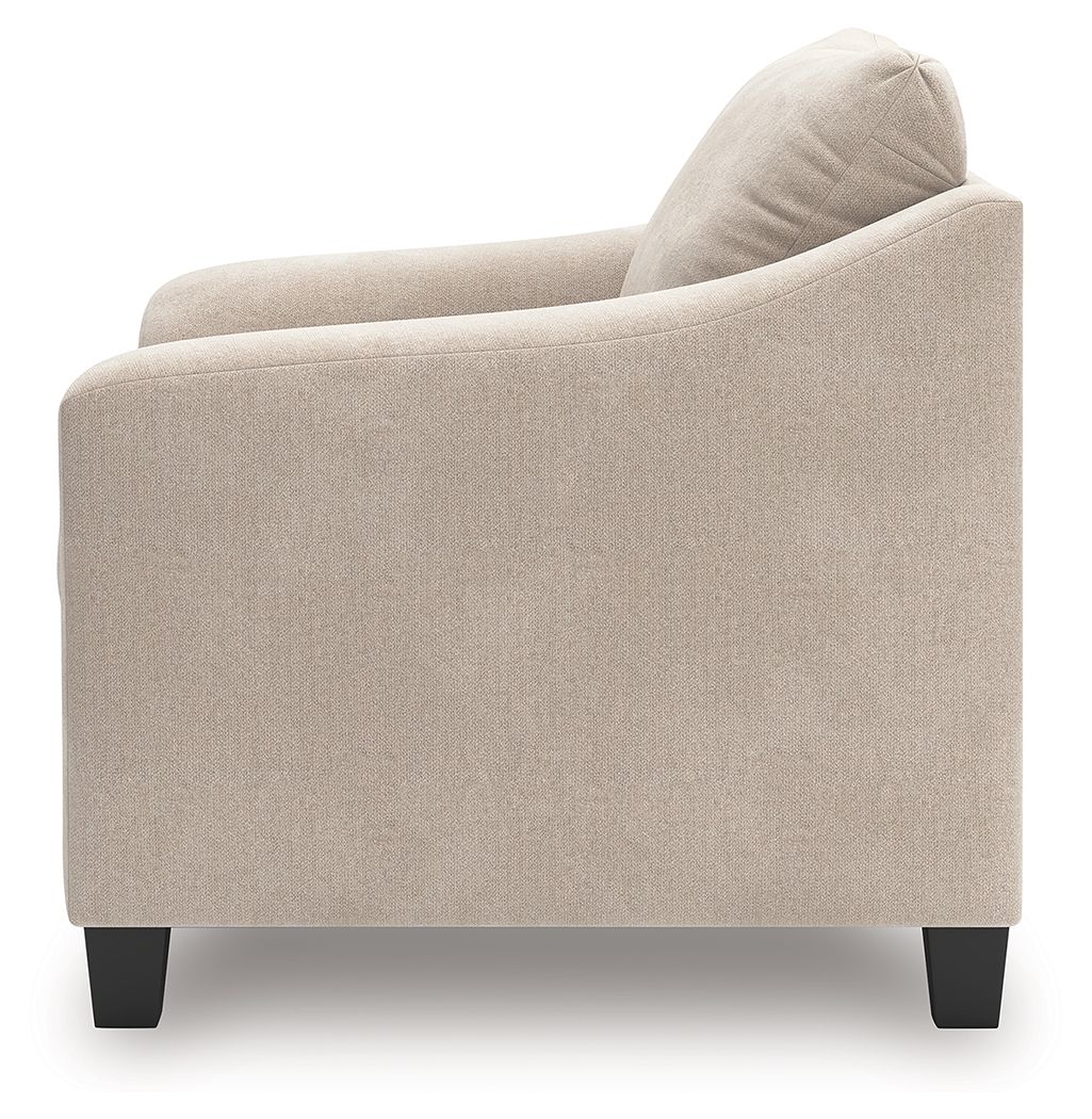 Willarae - Taupe - 2 Pc. - Chair And A Half, Ottoman