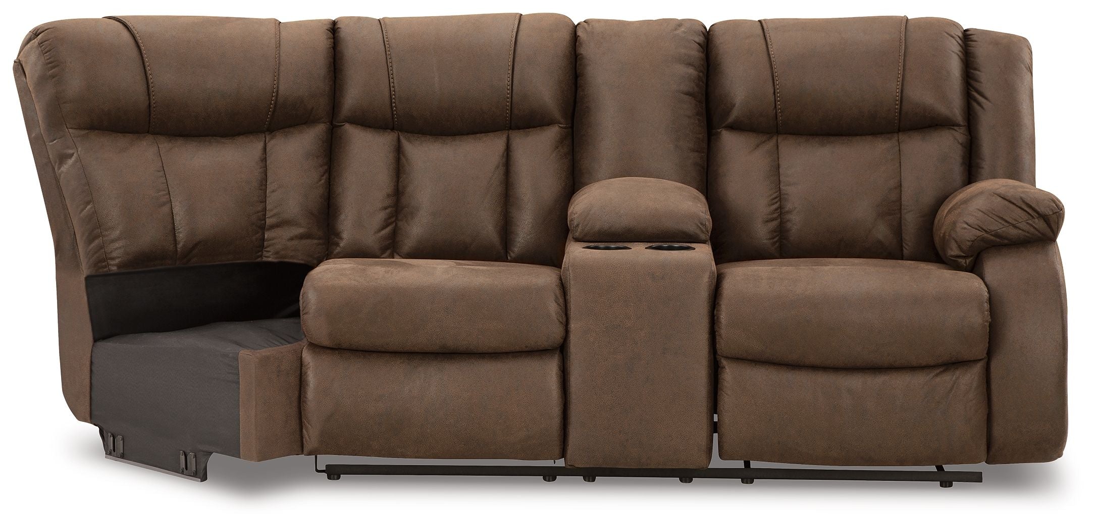 Trail Boys - Walnut - Raf Reclining Loveseat With Console