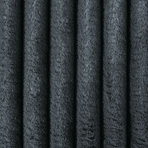 Dark gray corduroy ottoman fabric texture close-up