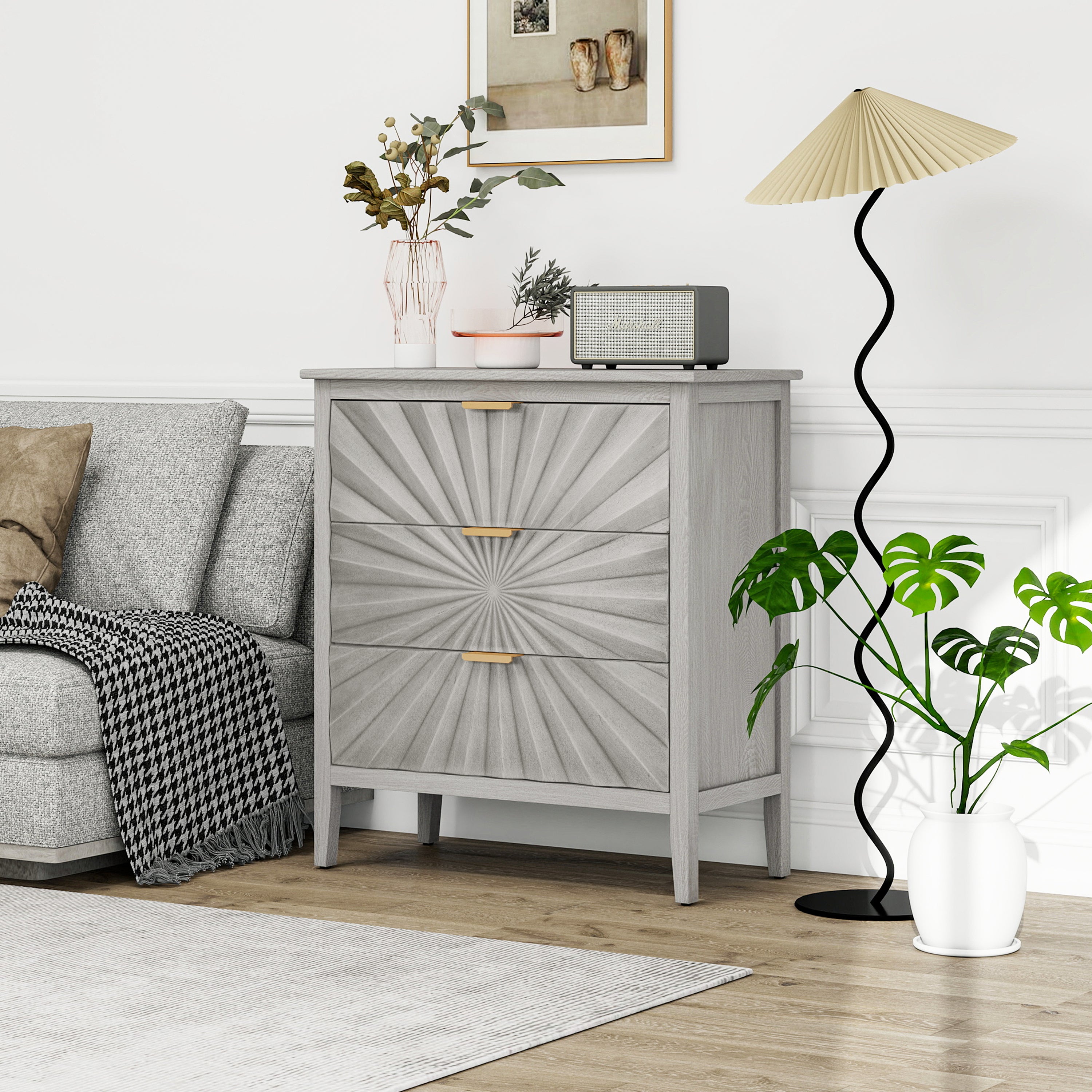 3 Drawer Chest | Storage Dresser for Bedroom
