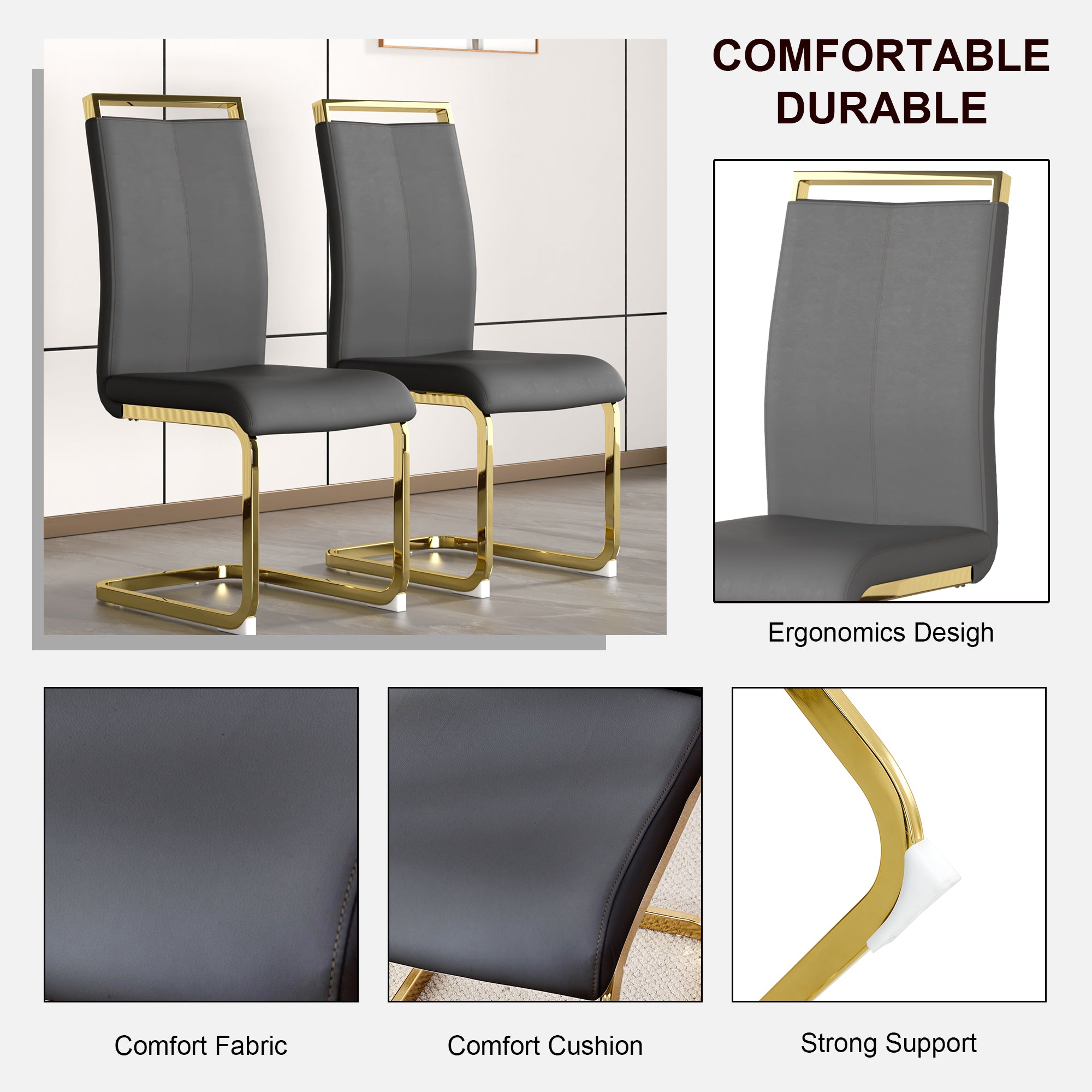 Modern Glass Dining Table Set for 6-8 People