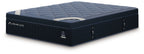 DreamCloud Luxe hybrid mattress with blue quilted top and dark side panels
