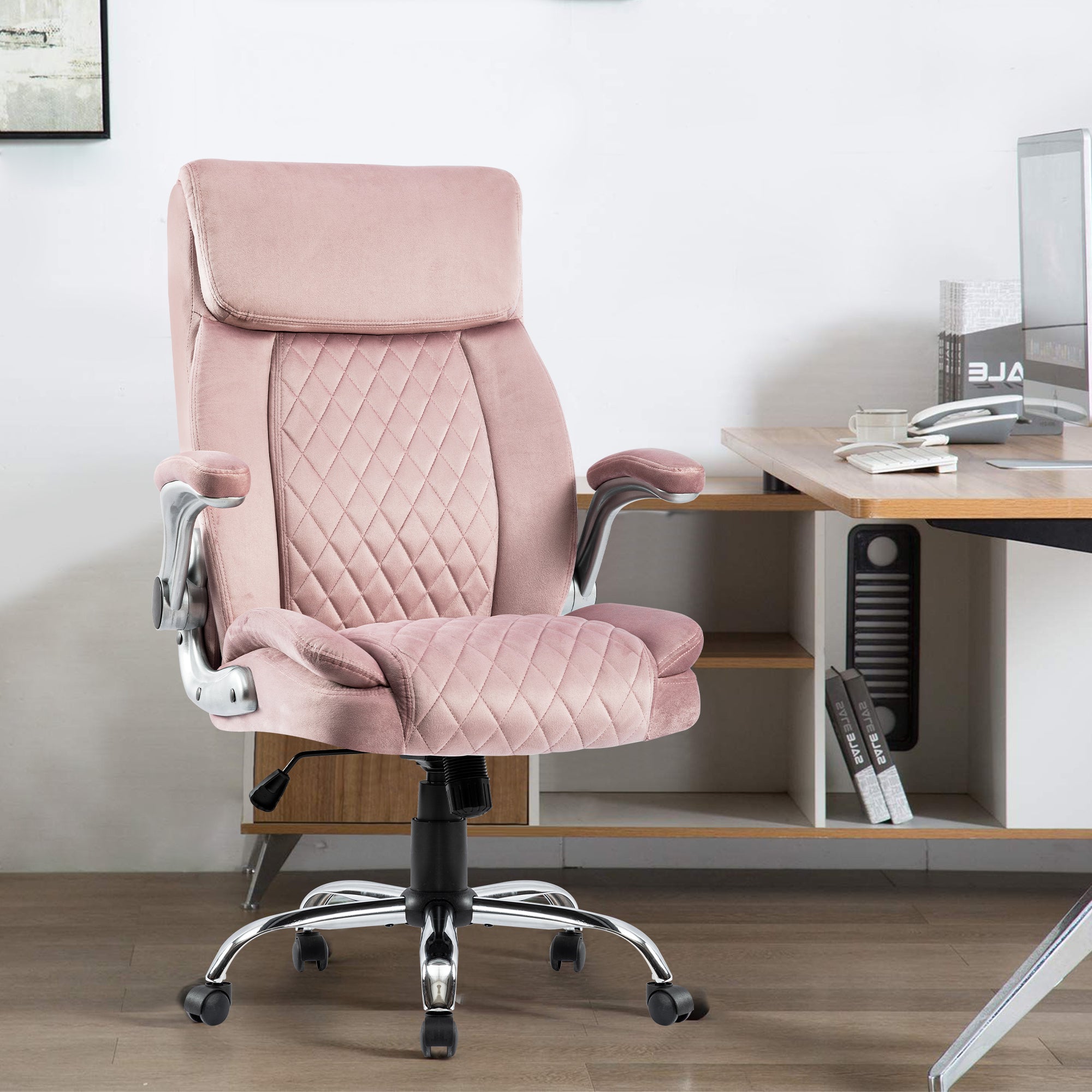 Velvet Swivel Office Chair - Executive Desk Chair