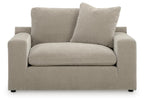Maxton Heights chair and a half in light gray with two back cushions