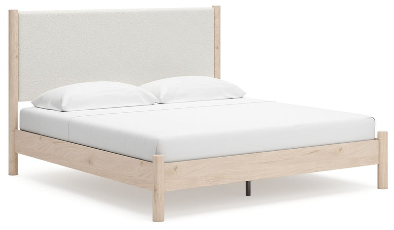 Cadmori - Upholstered Panel Bed