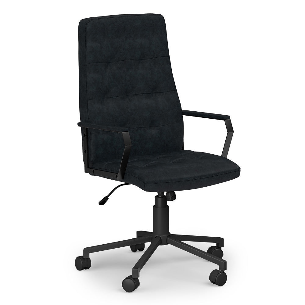 Distressed Blue Swivel Office Chair - Foley