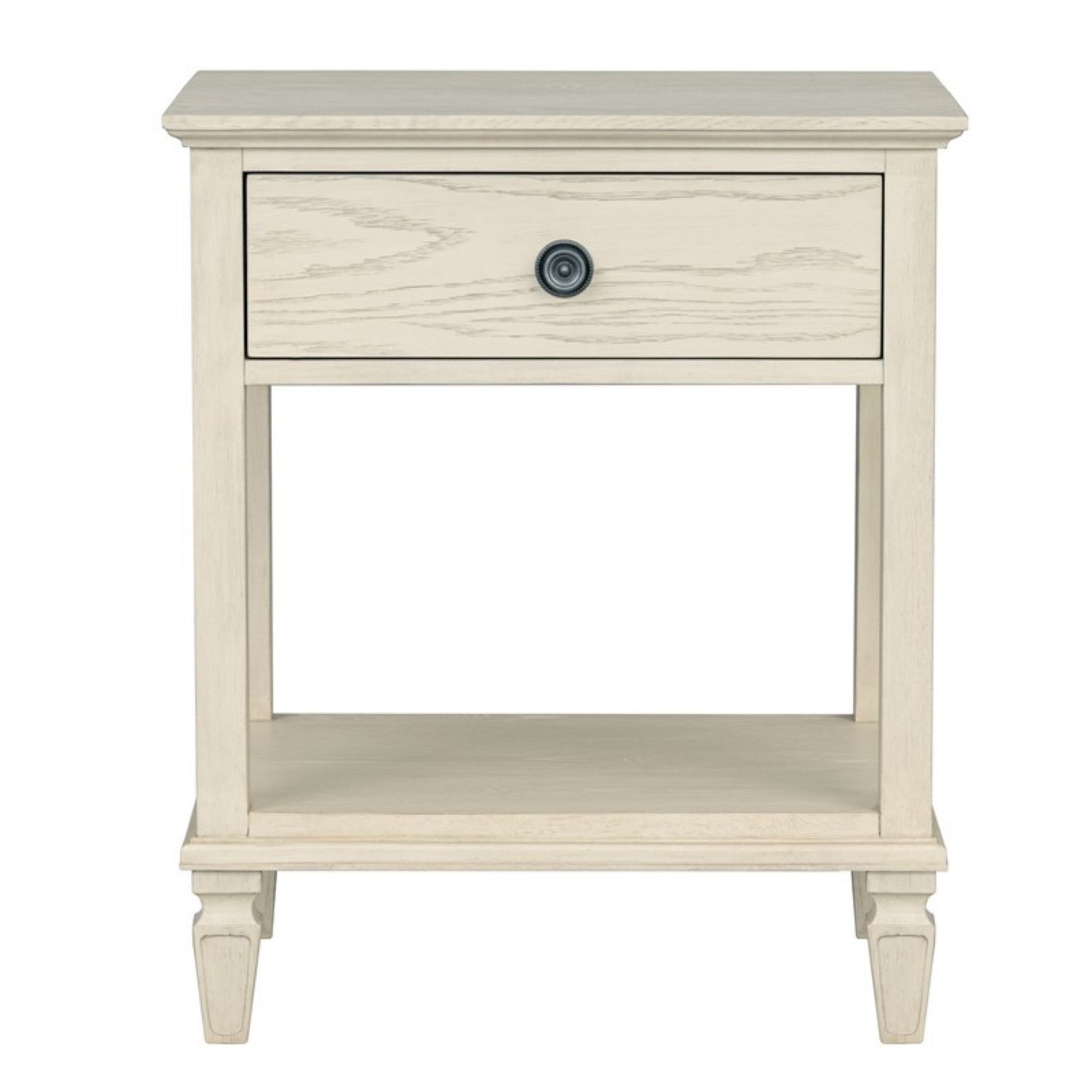 Victoria Antique Cream MDF Wood Veneer Bedside Table