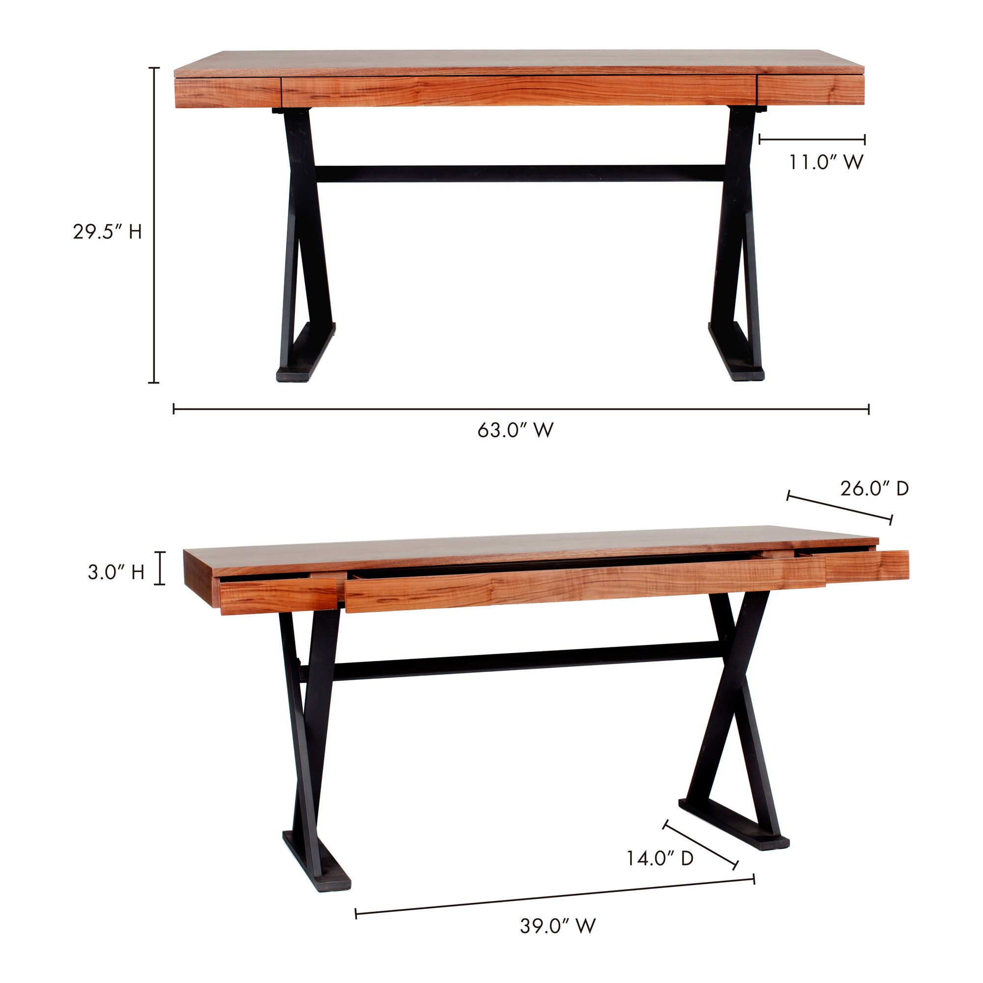 Reale - Desk - Walnut - Wood