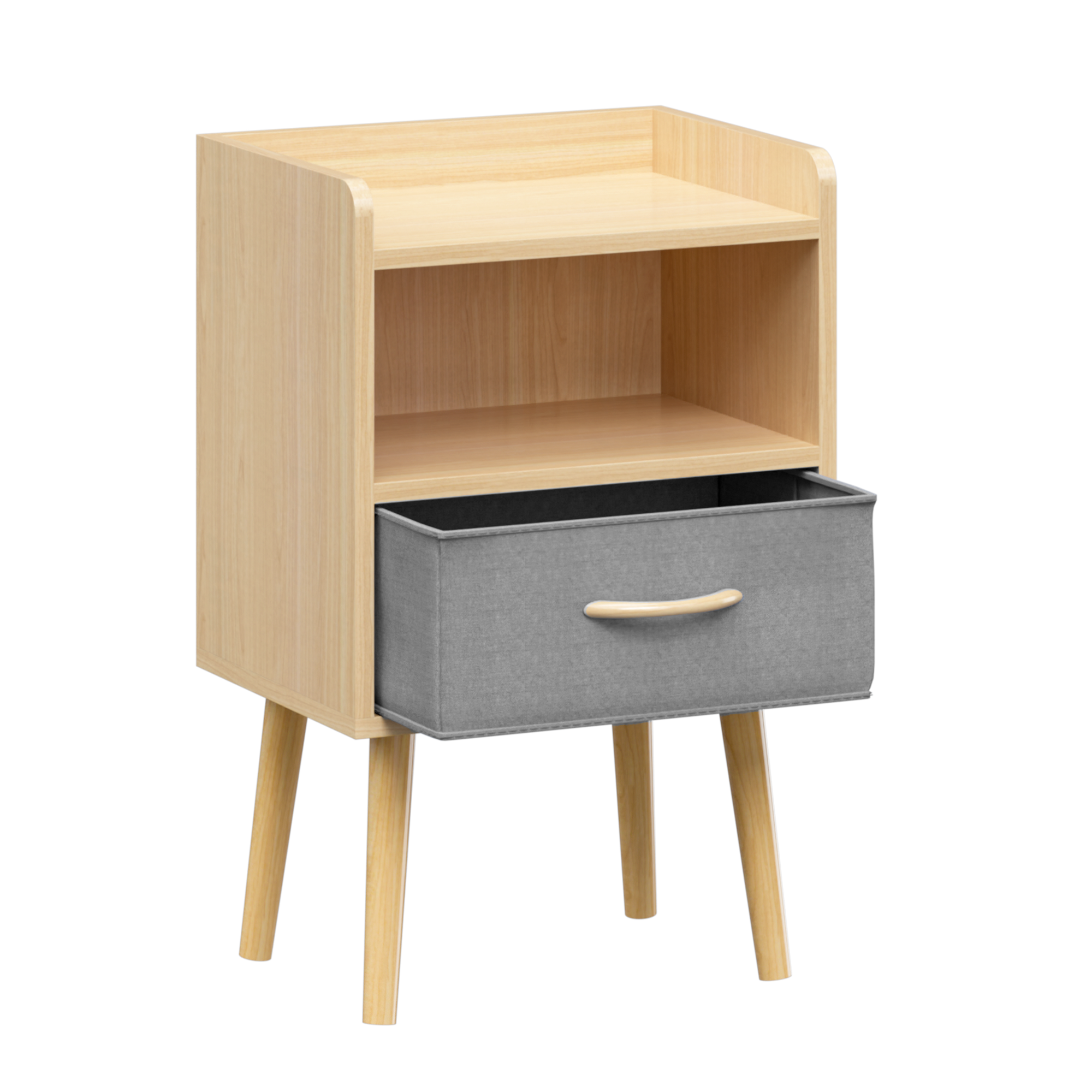 2PC Nightstand w/ Drawer, End Table - Oak-American Furniture Outlet