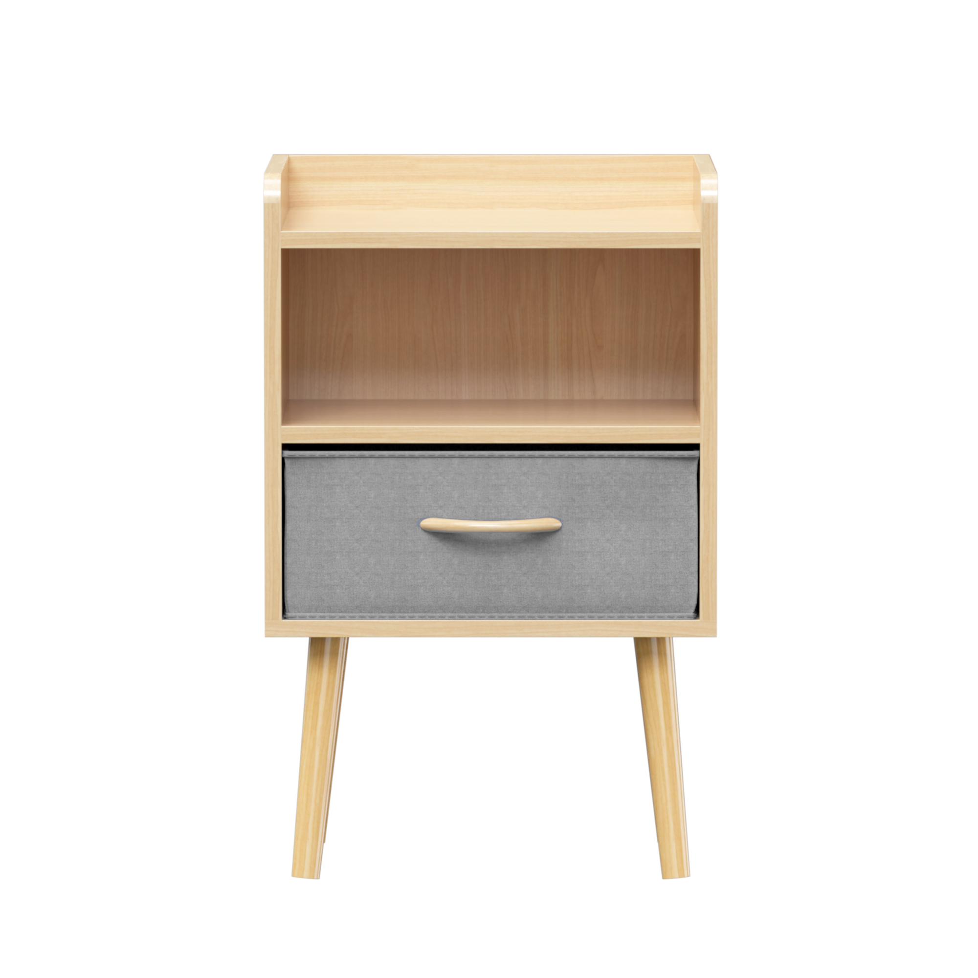 2PC Nightstand w/ Drawer, End Table - Oak-American Furniture Outlet