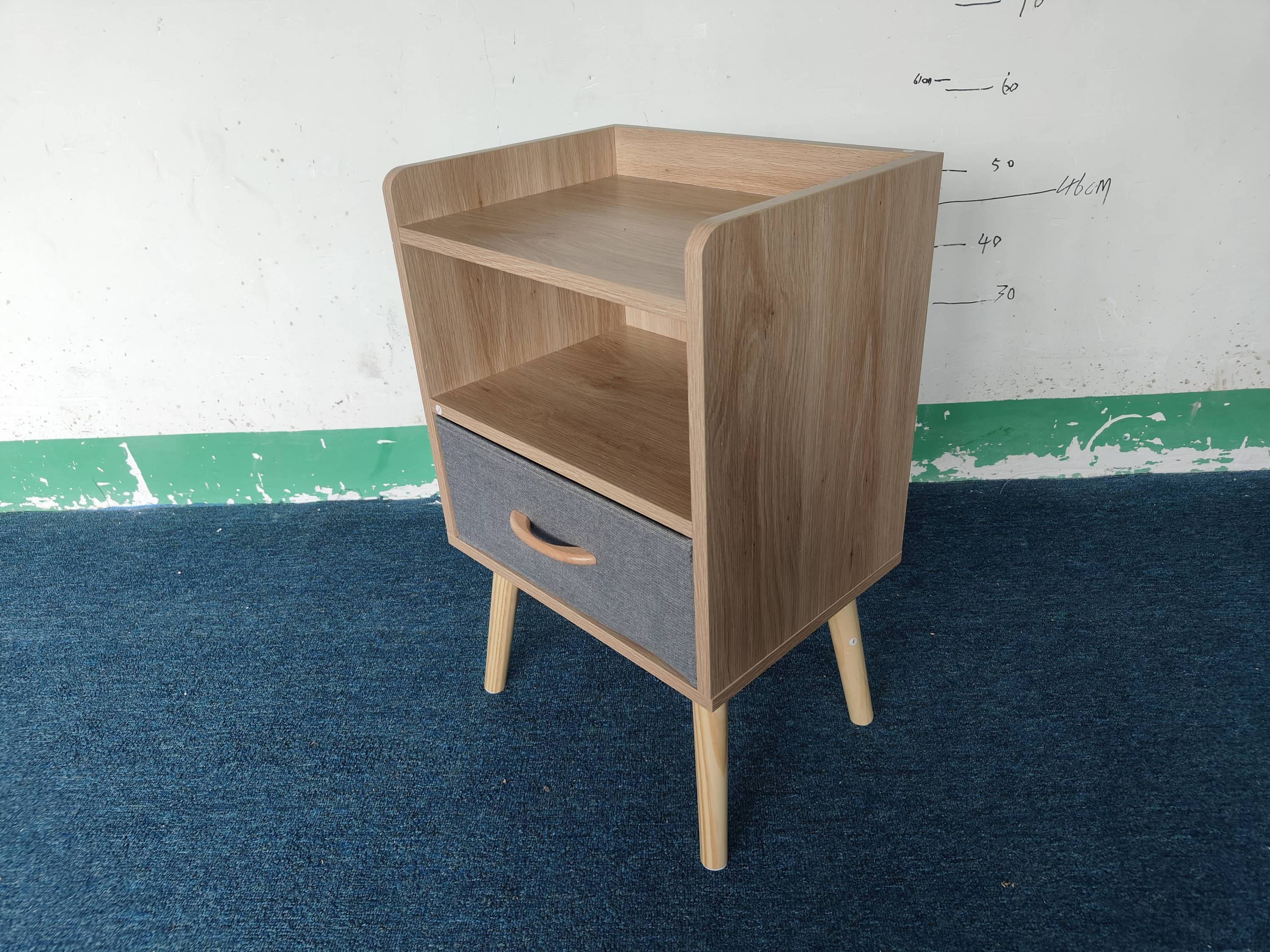 2PC Nightstand w/ Drawer, End Table - Oak-American Furniture Outlet