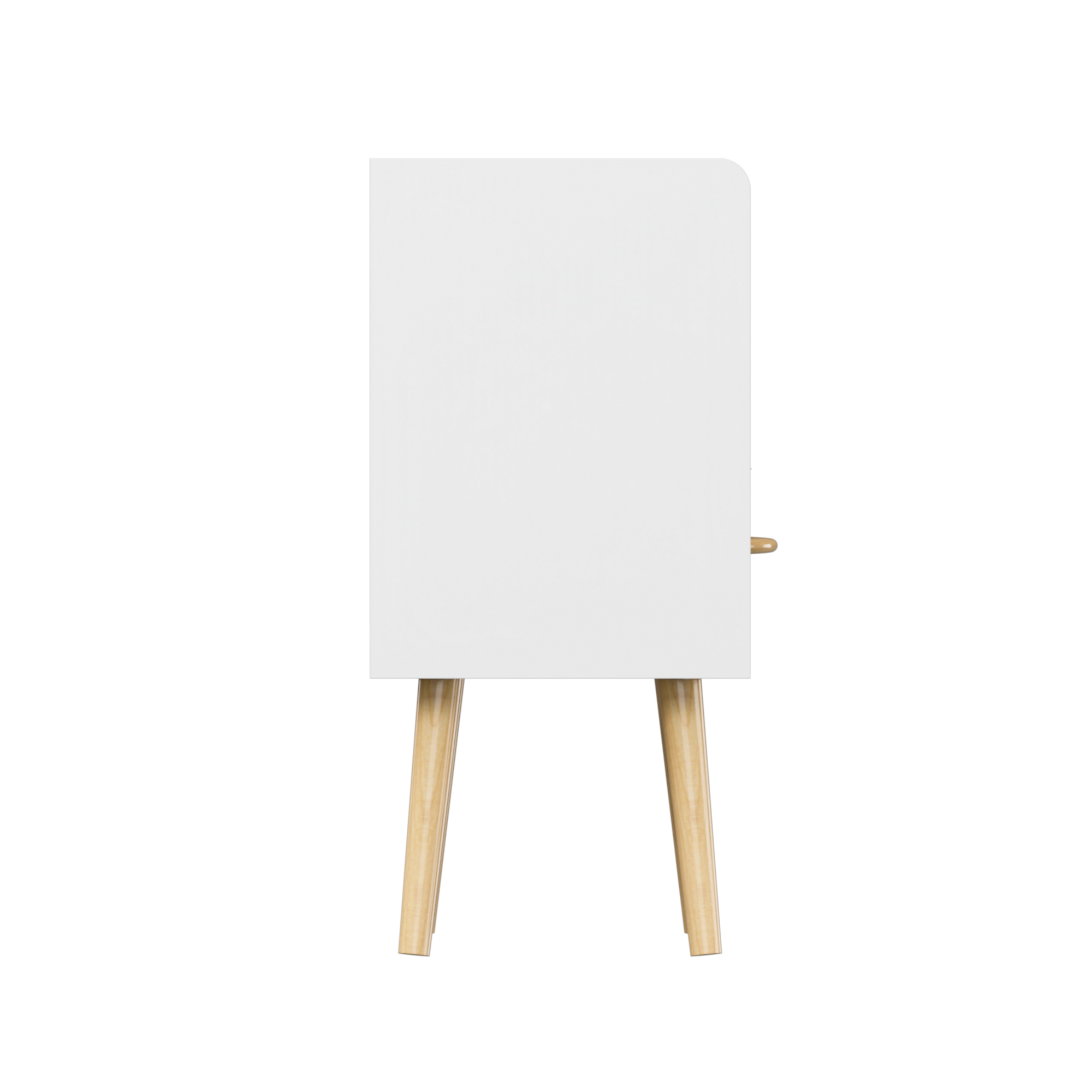 2PC Nightstand w/ Drawer, End Table Set - White-American Furniture Outlet