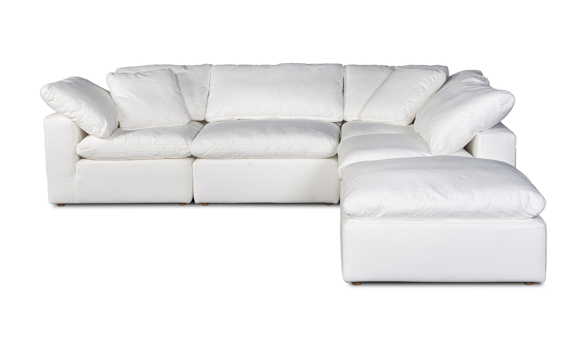 Clay - Dream Modular Sectional Livesmart Fabric - White Cream