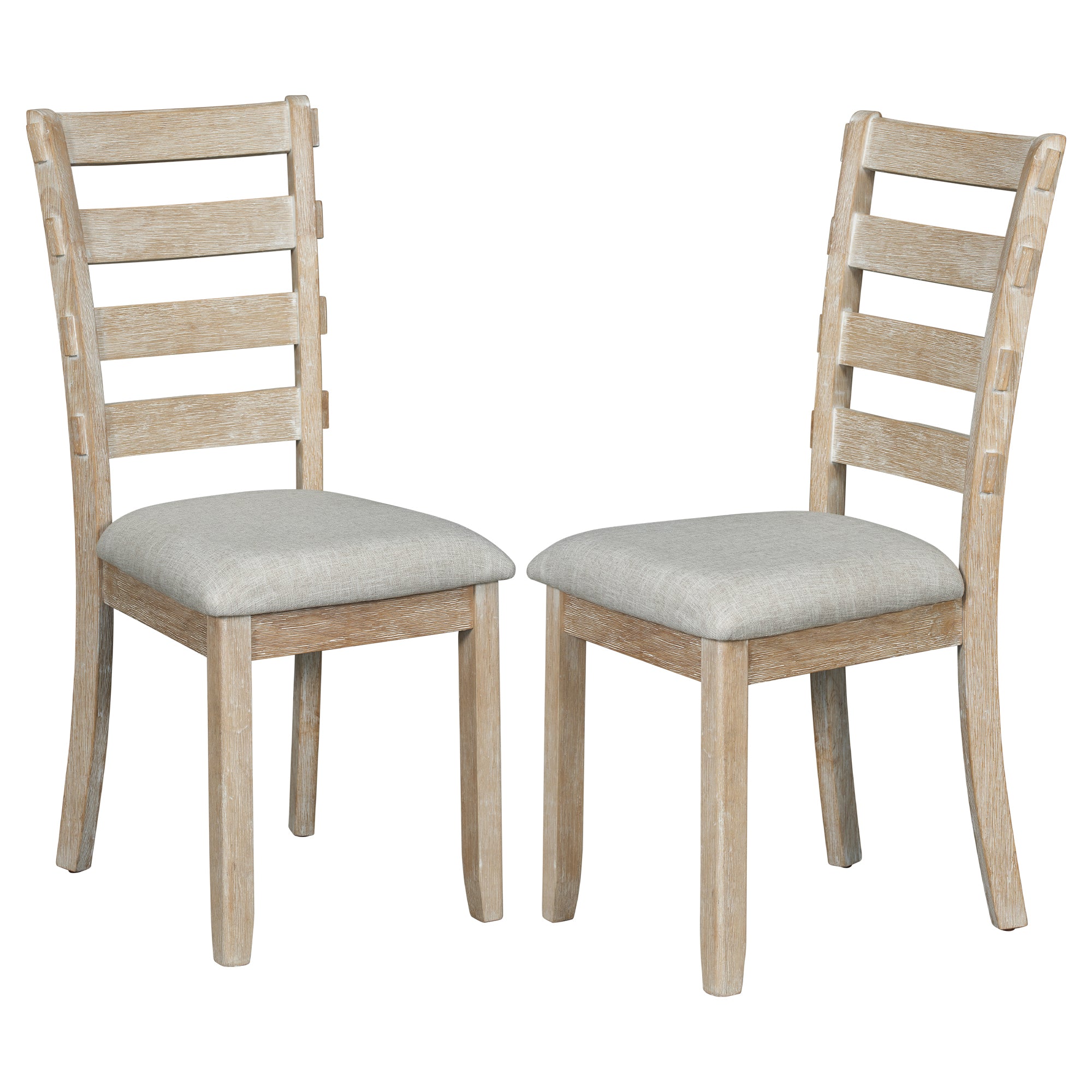 6-Piece Rubber Wood Dining Set