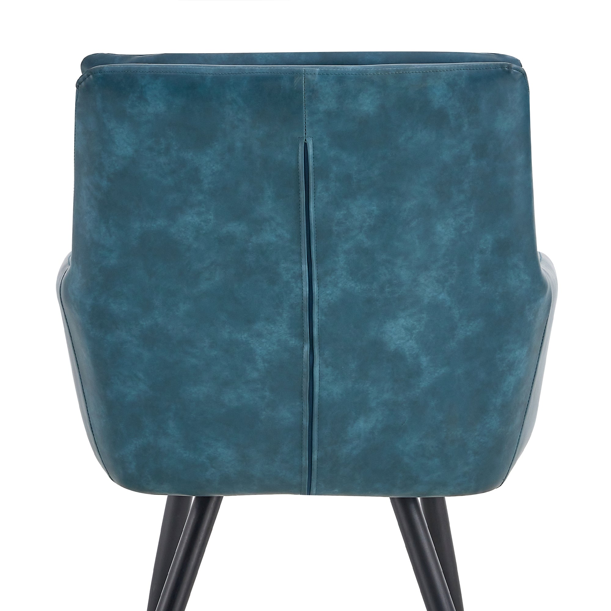 Modern Blue PU Leather Office Chairs, Set of 2