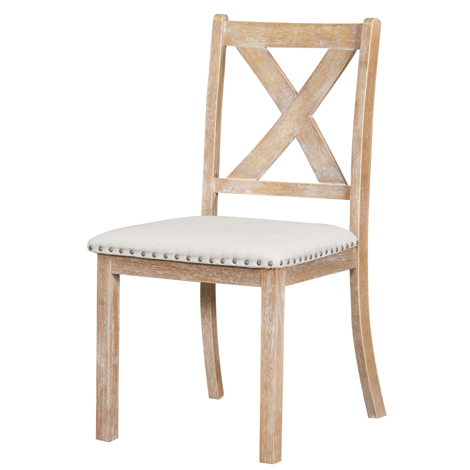 82" Farmhouse Dining Table Set, 6-Piece