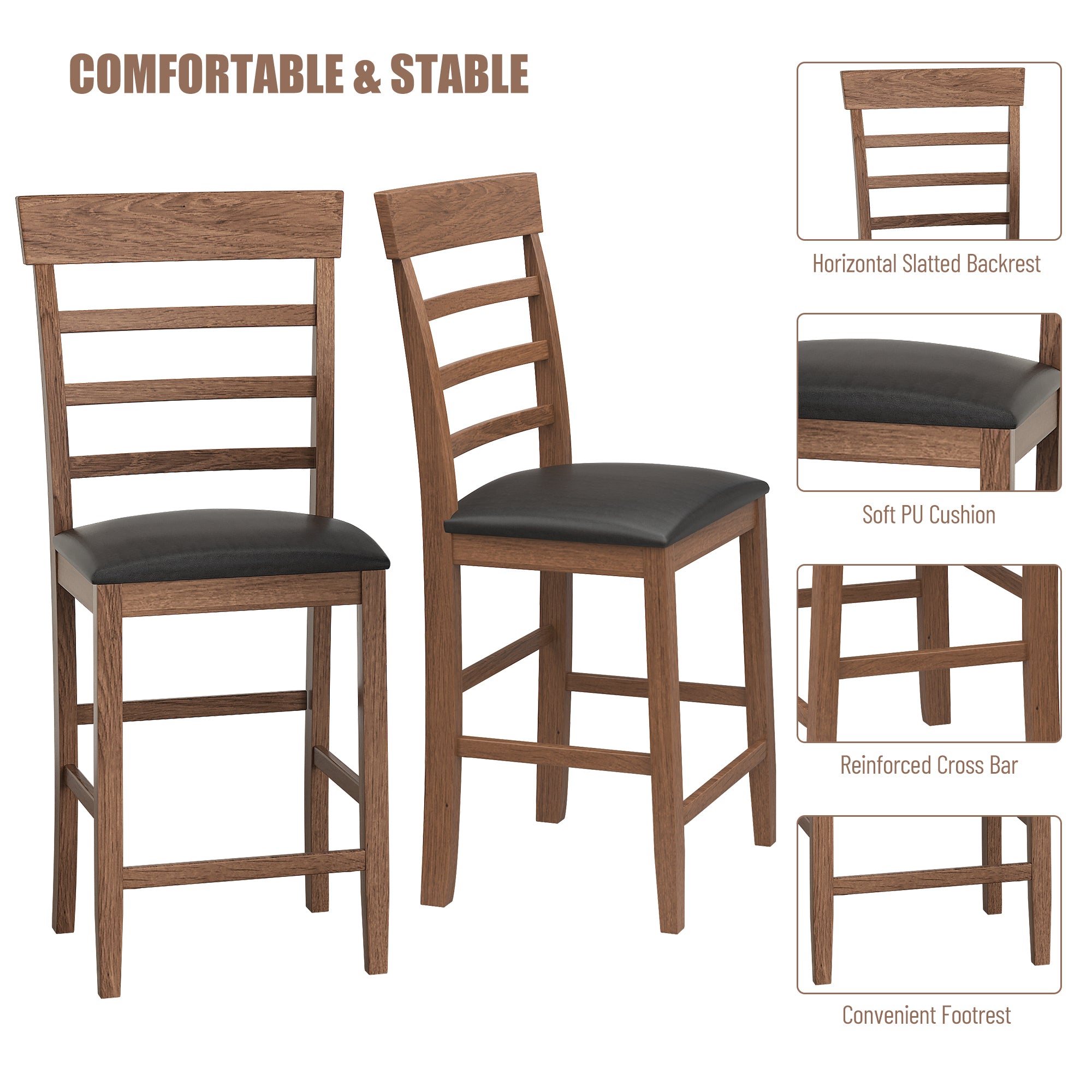 Retro 3-Piece Drop-Leaf Table Set