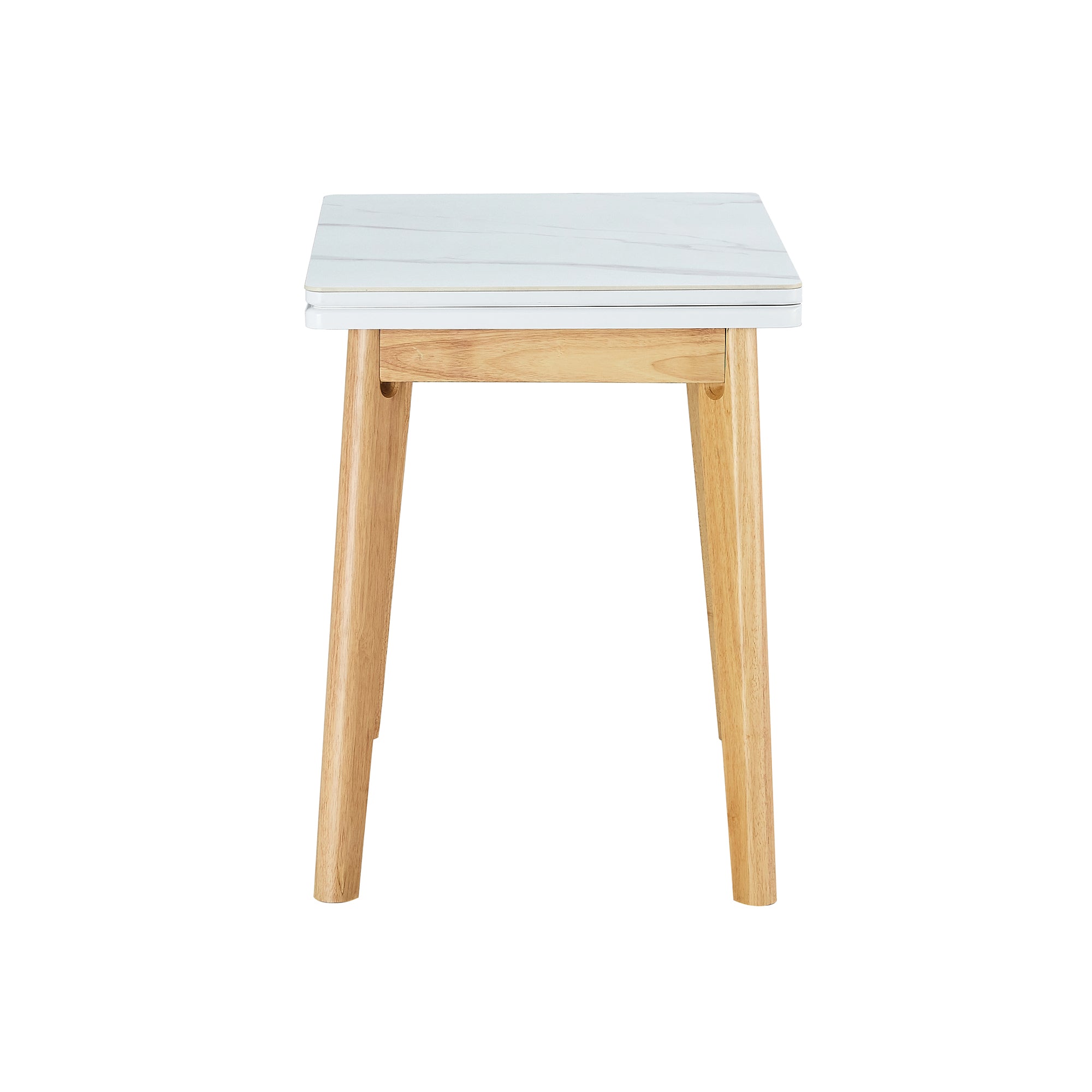 Foldable Sintered Stone Table - Rubber Wood Legs
