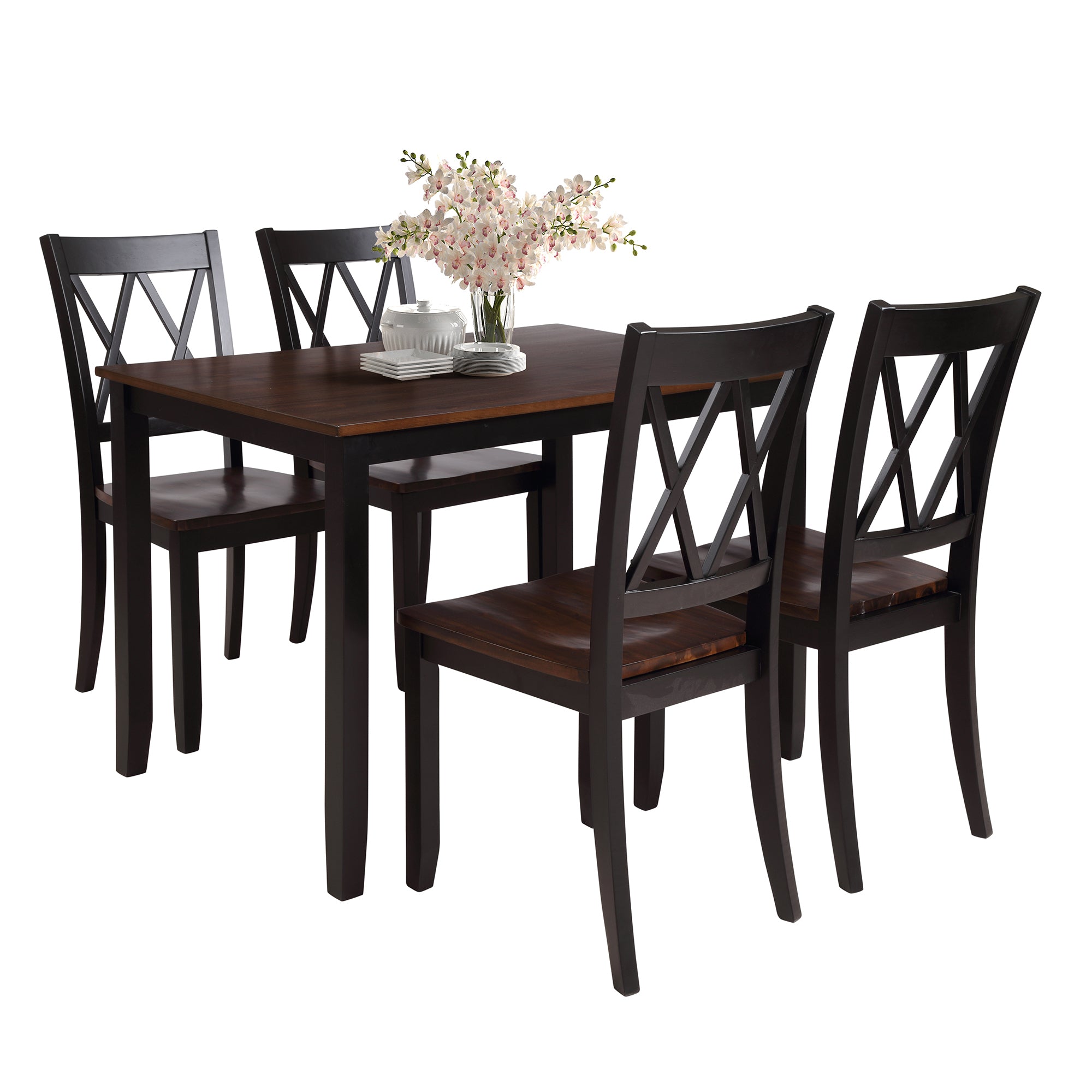 5-Piece Dining Set - Kitchen Table & Chairs