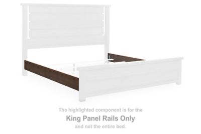 Kristiland - California King Panel Rails - Warm Brown