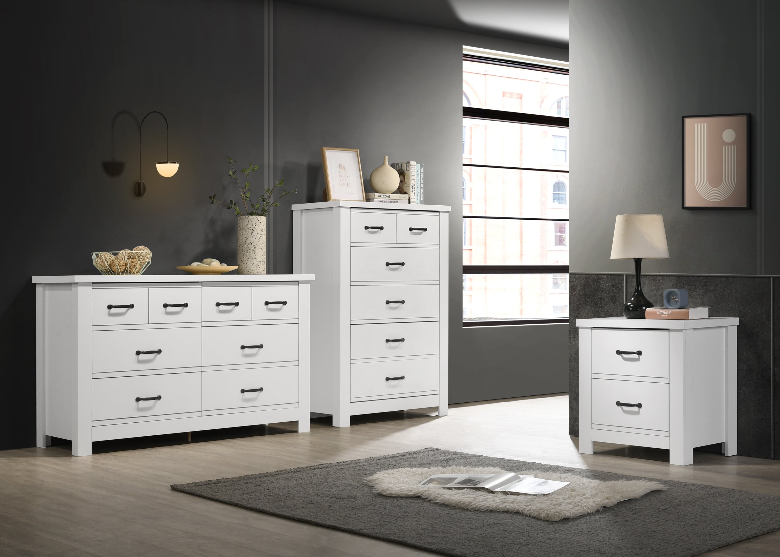 Cassini 3 Piece Bedroom Set - Modern Furniture Collection