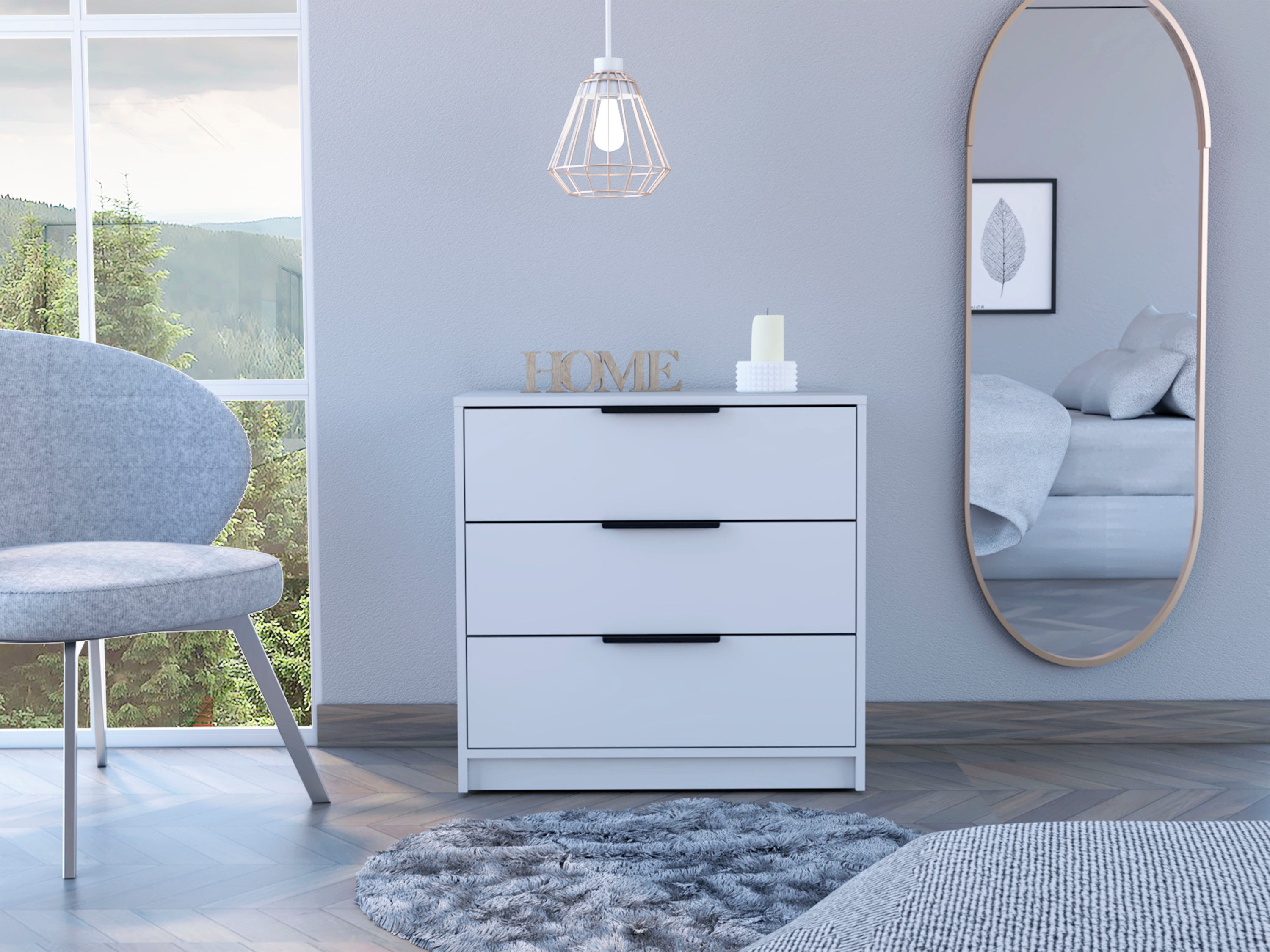 Washington 3-Drawer Dresser: Elegant Bedroom Storage