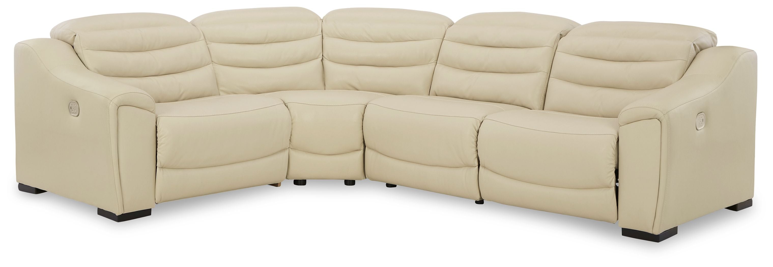 Center Line Leather Power Recliner Sectional