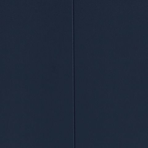 Blue cocktail table side panel with smooth finish and straight edge