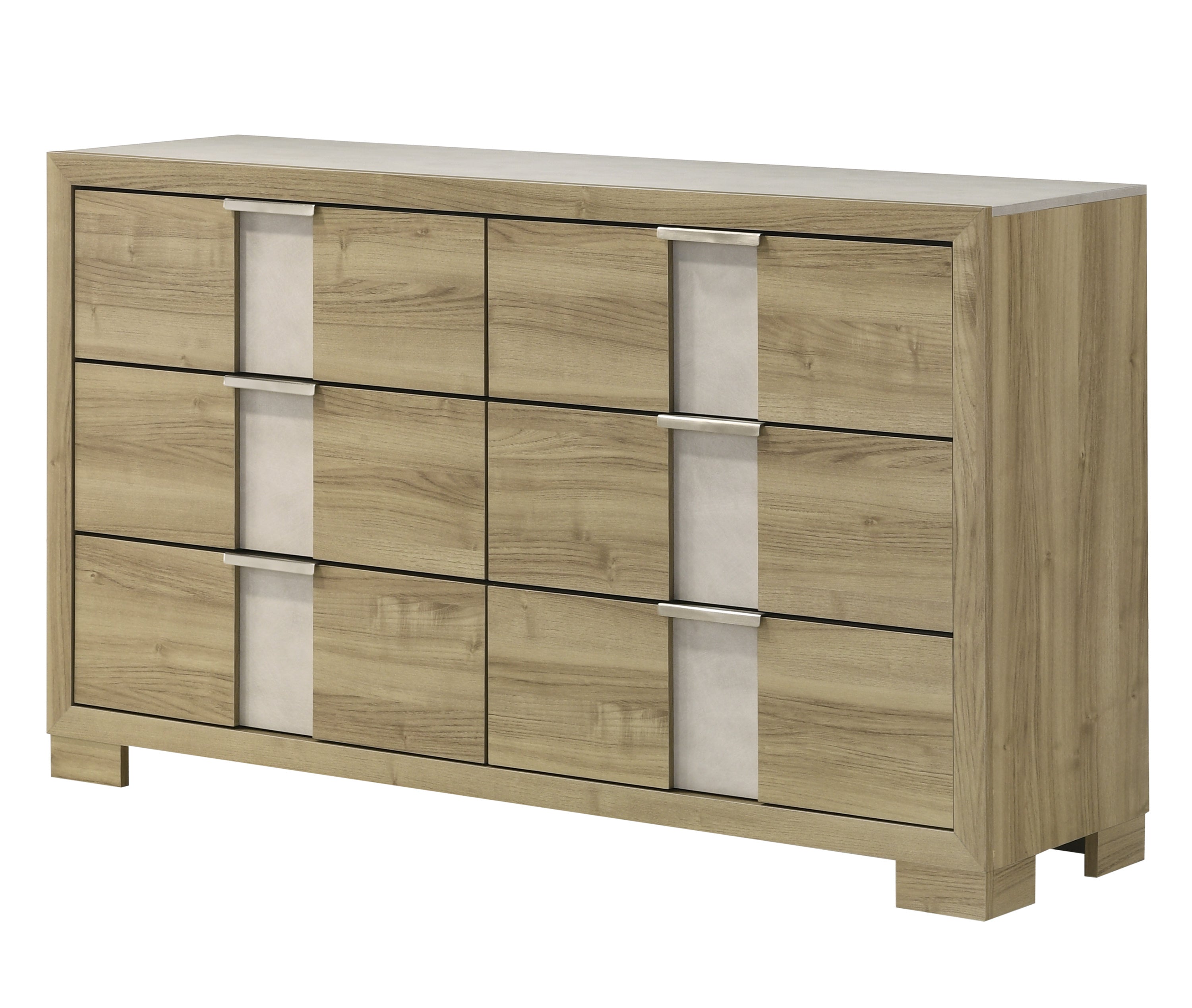 Driftwood 6-Drawer Wooden Dresser Bedroom Furniture
