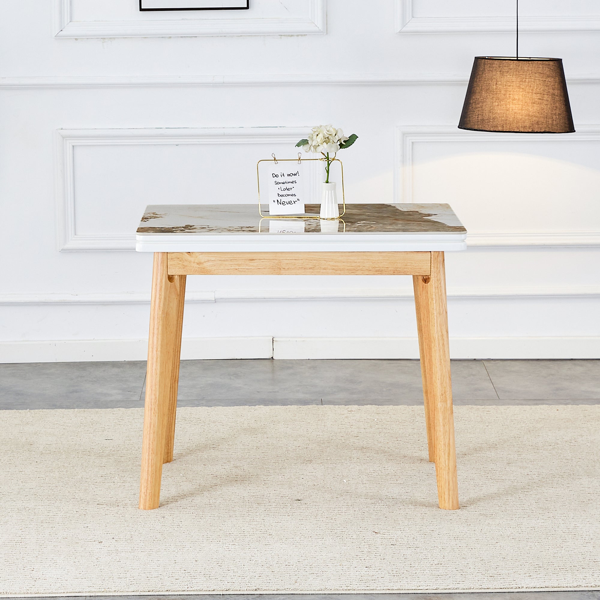 Foldable Sintered Stone Tabletop Computer Desk