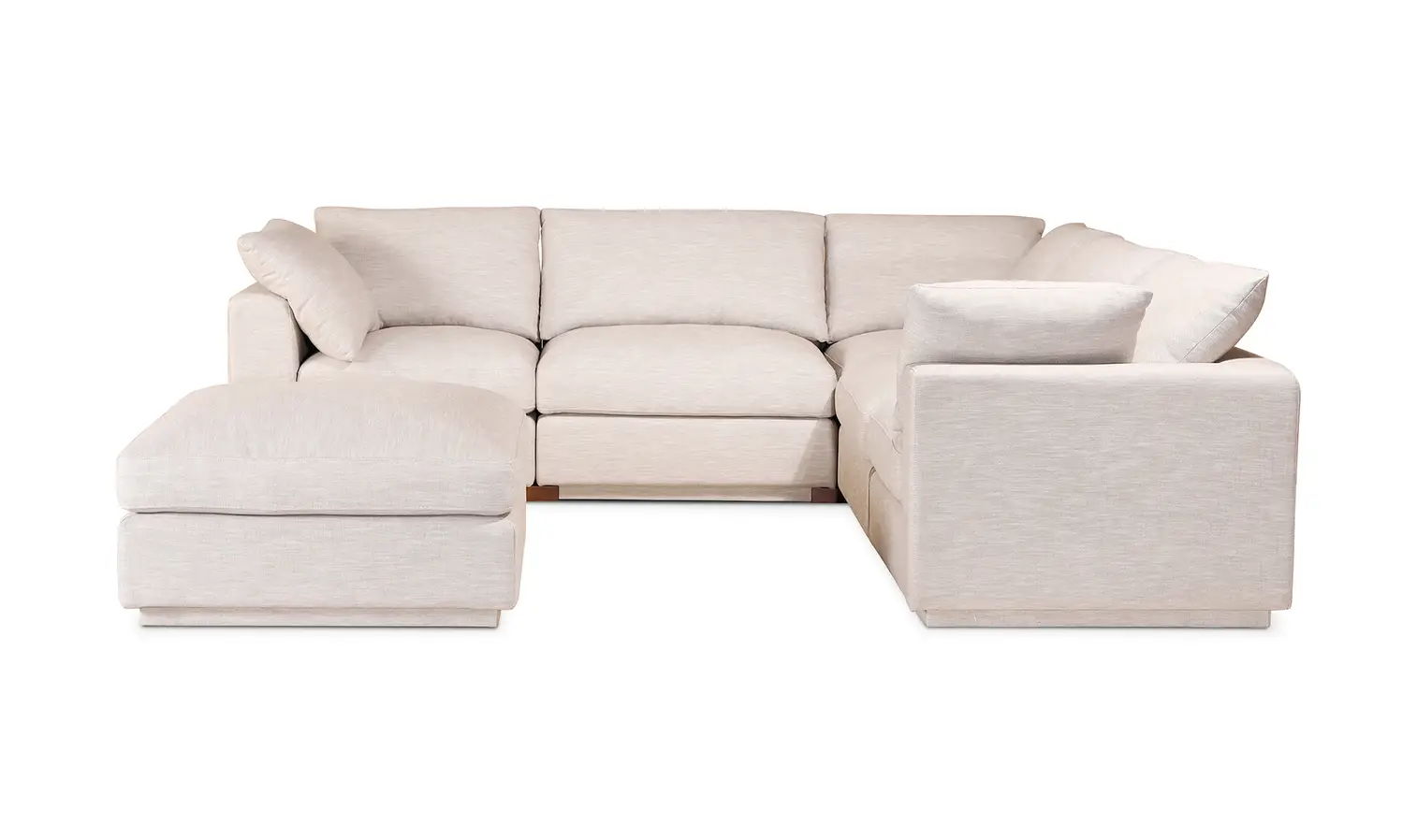 Taupe Modular Sectional - Justin Signature, Comfy-Stationary Sectionals-American Furniture Outlet