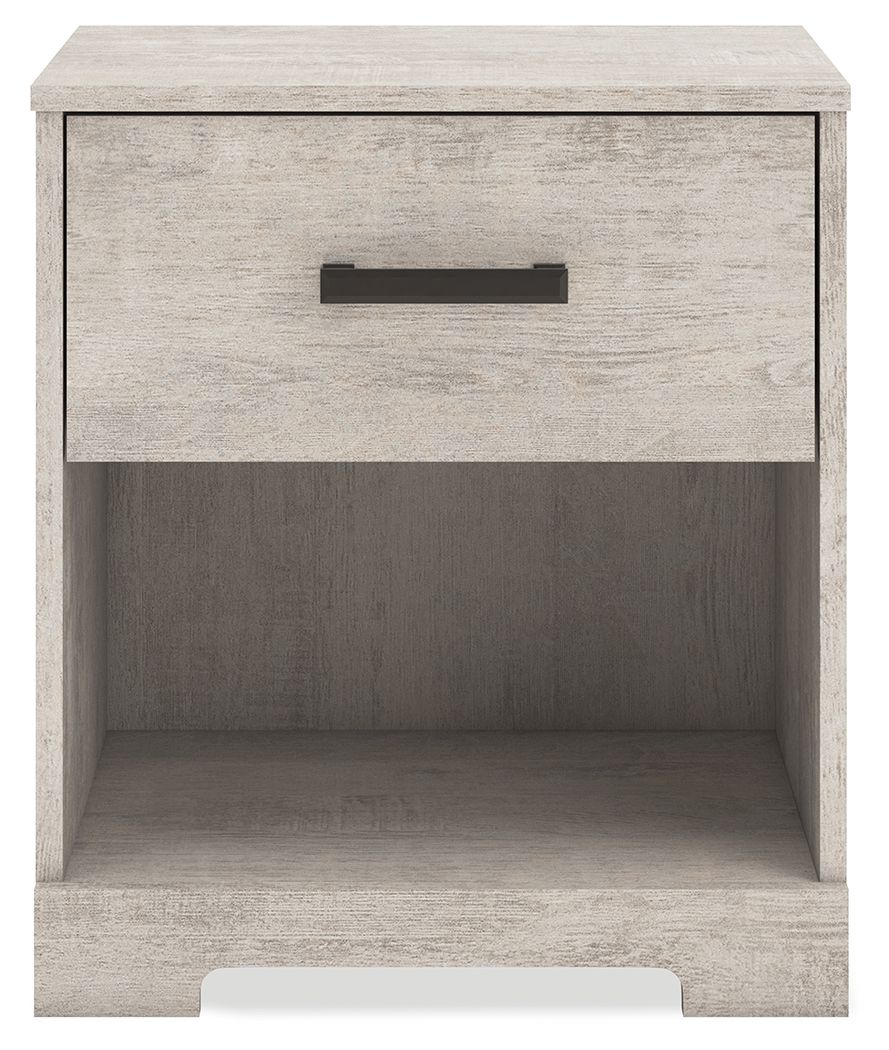 Shawburn - Whitewash - One Drawer Night Stand