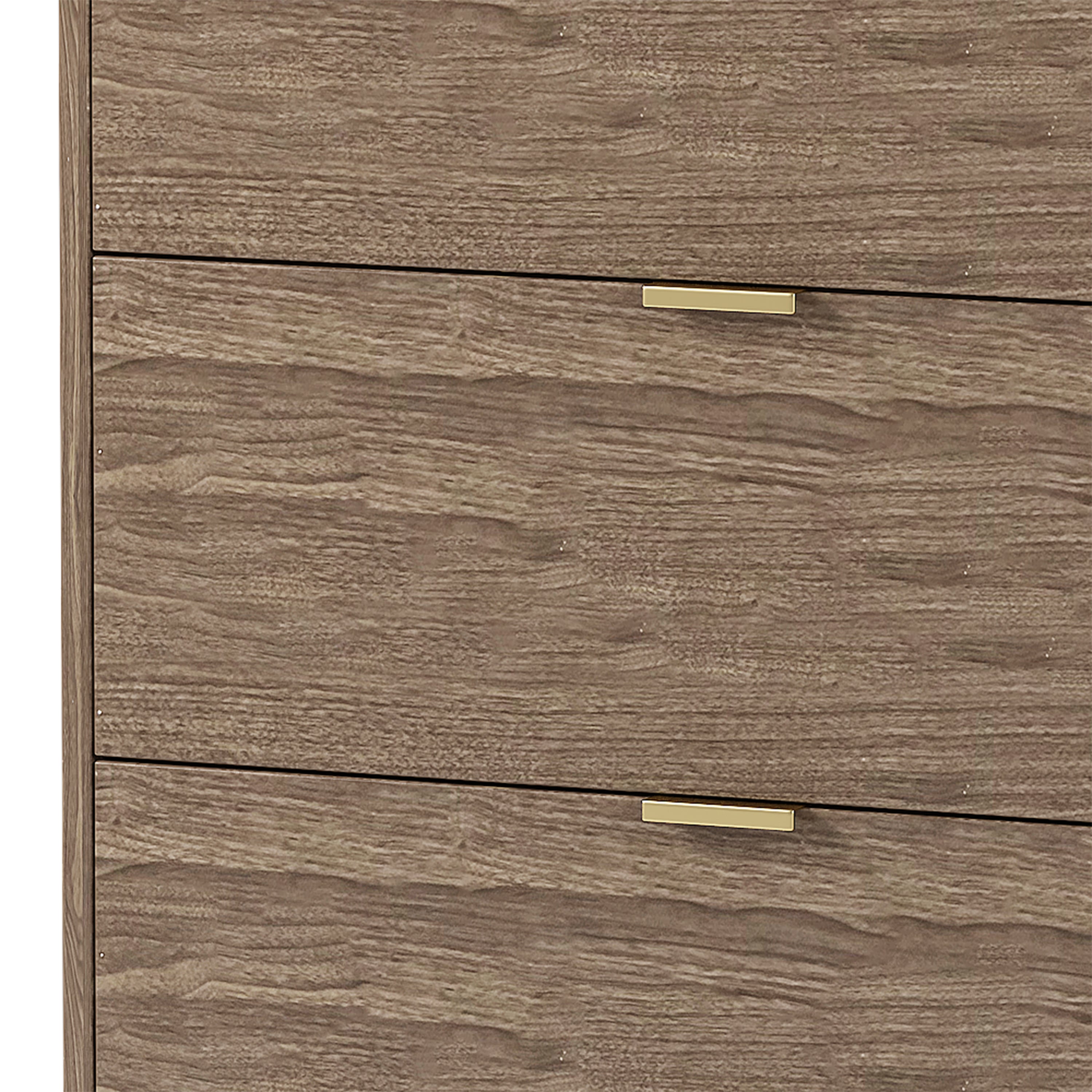 55" 6-Drawer Dresser Marbling Top Walnut
