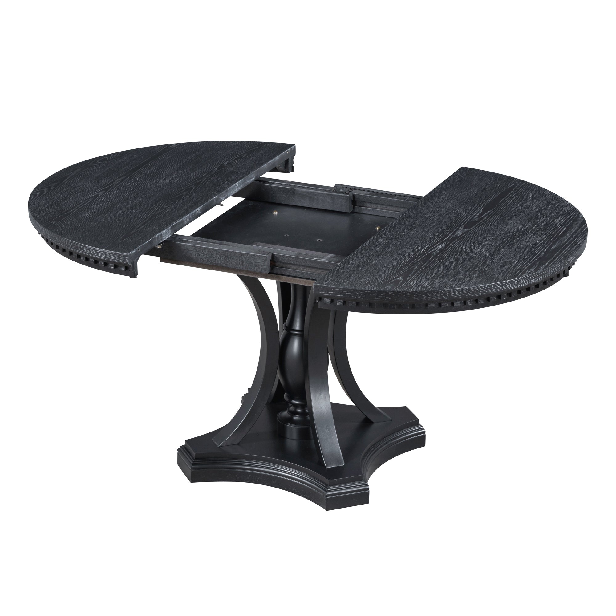 Retro 5-Pc Dining Set Black Oak