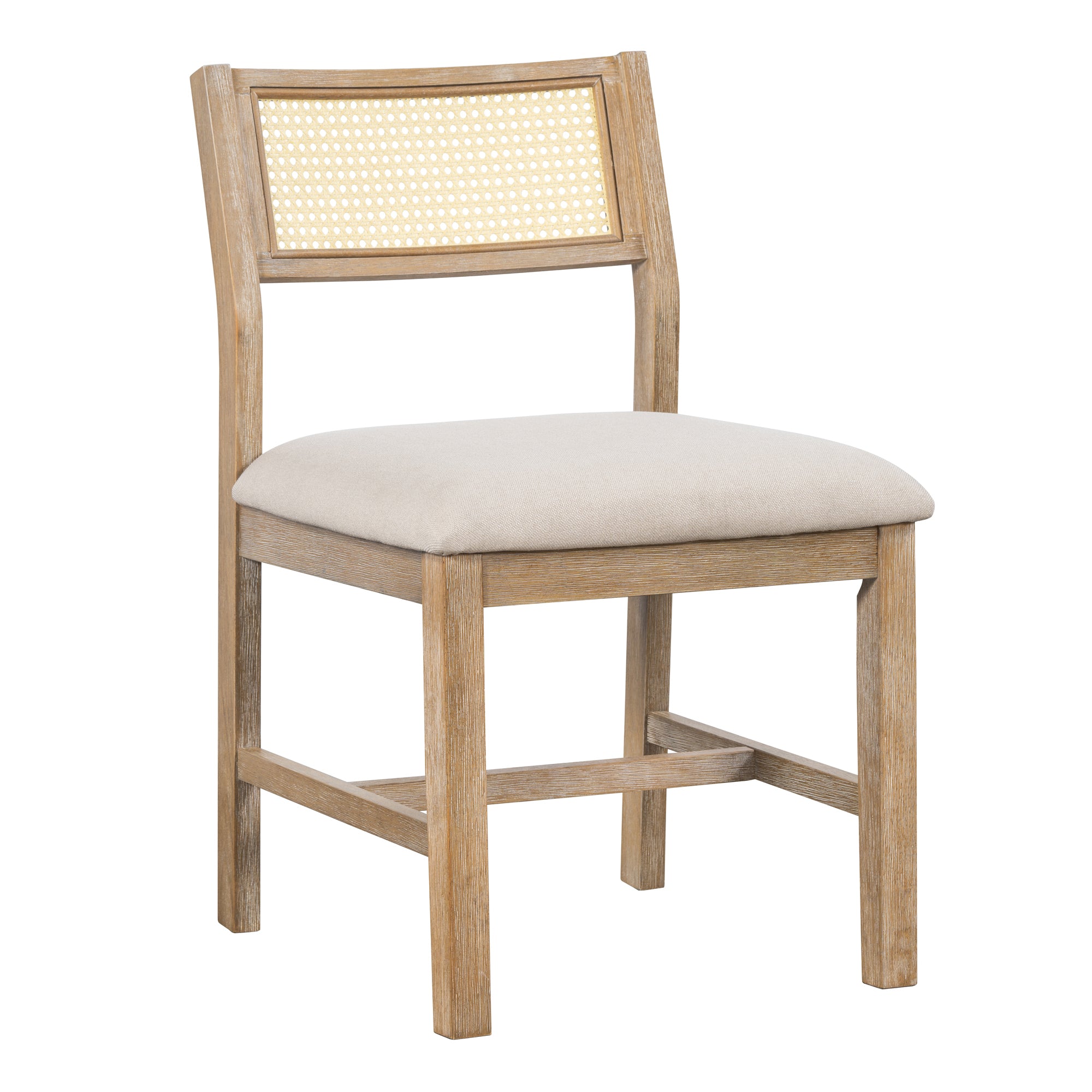 6-Piece Farmhouse Dining Set (Natural Wood)