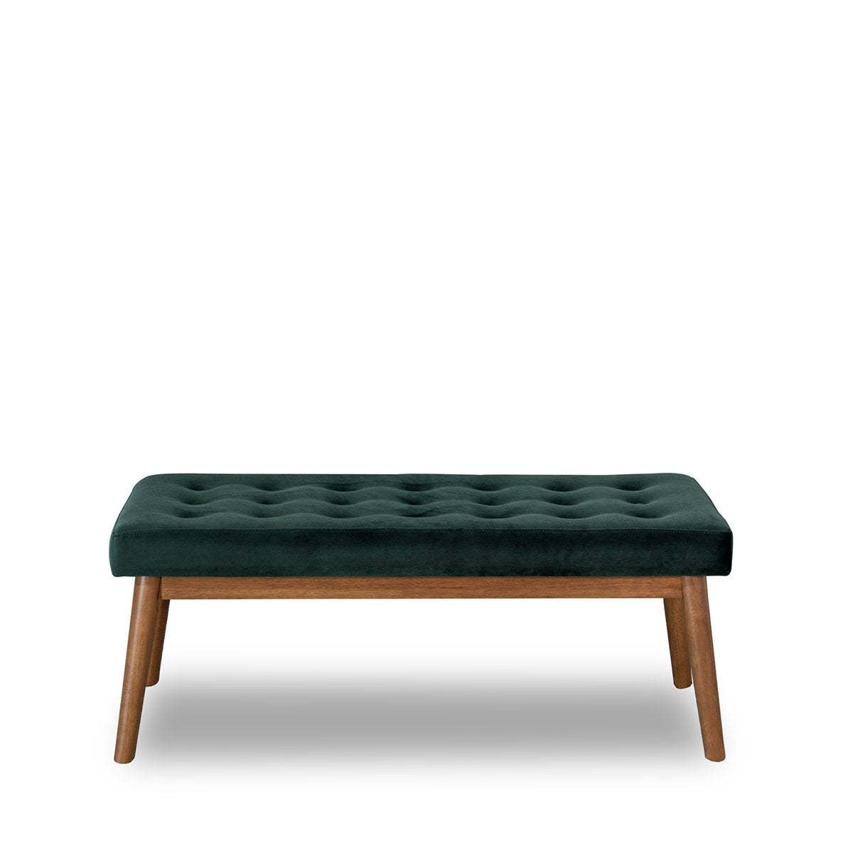 Delilah Modern Bench: Green Velvet Seating Luxury