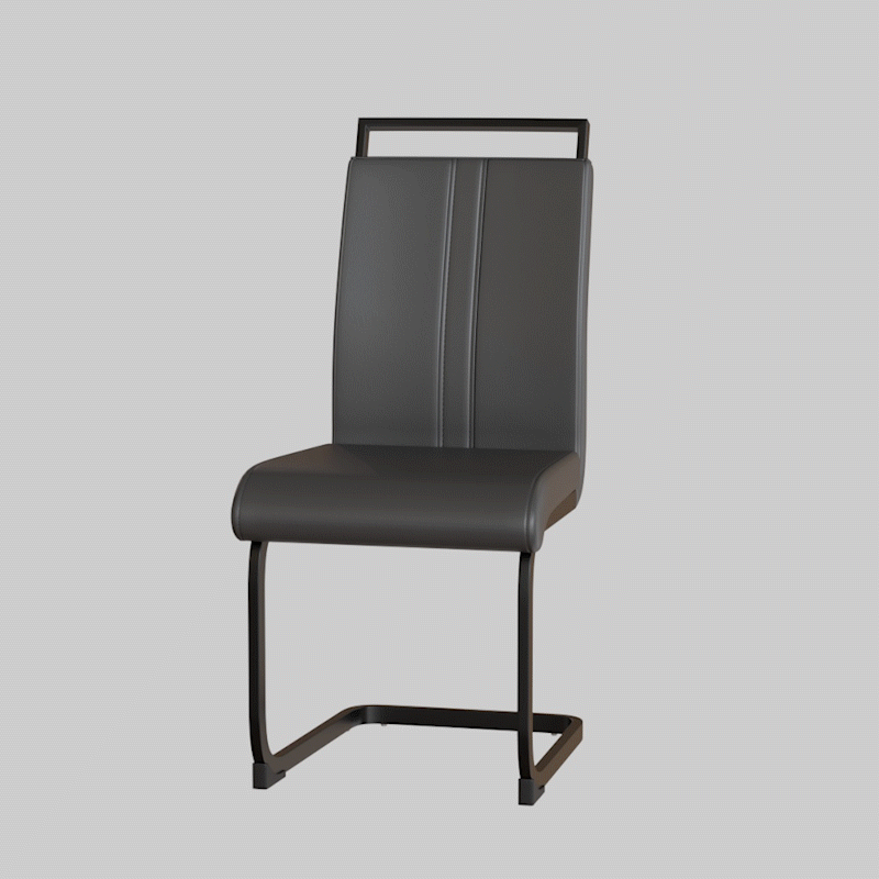 Modern Industrial Dining Table Set - 55" with 4 Chairs