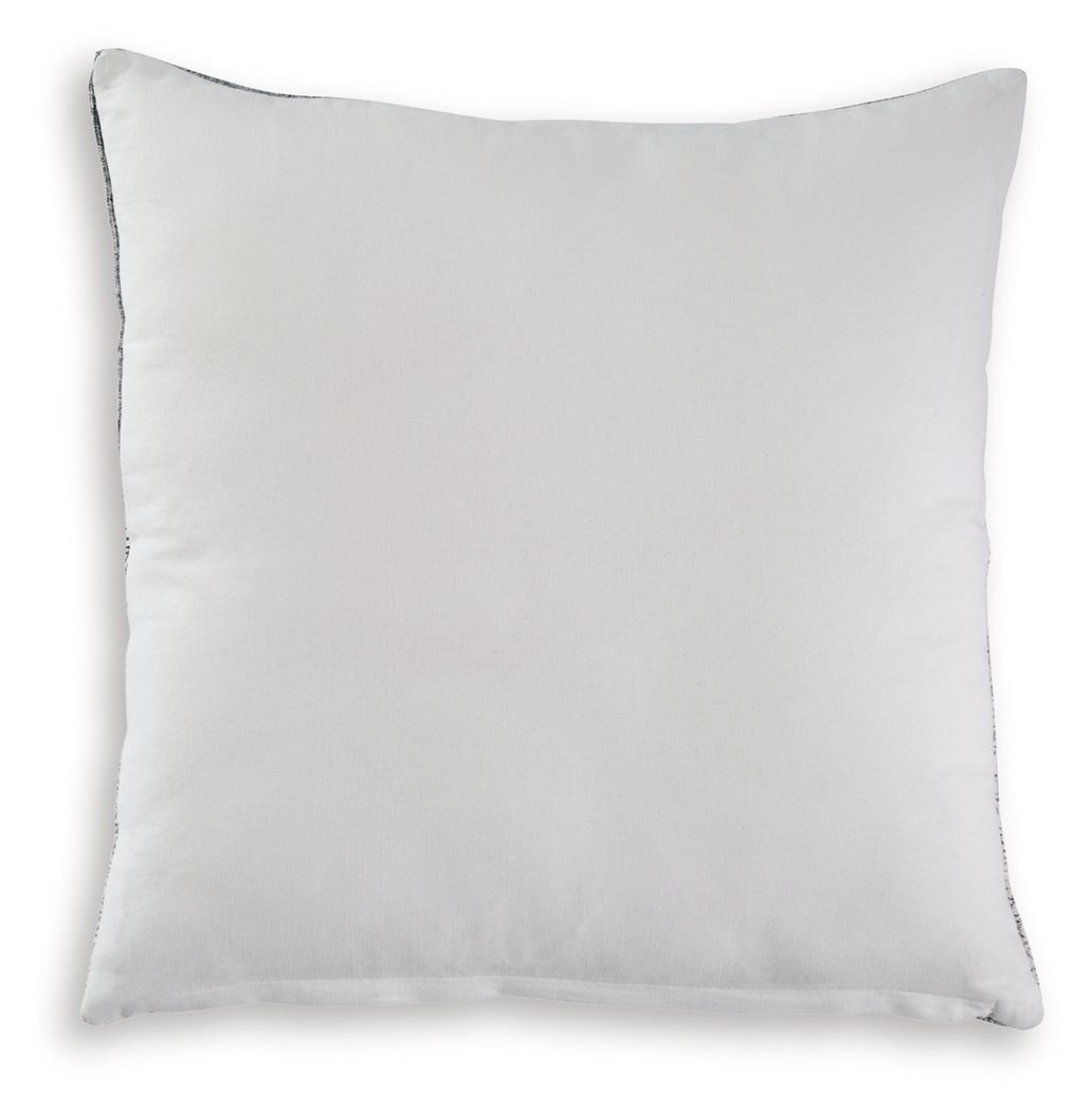 Plain white square throw pillow with smooth fabric and stitched edges