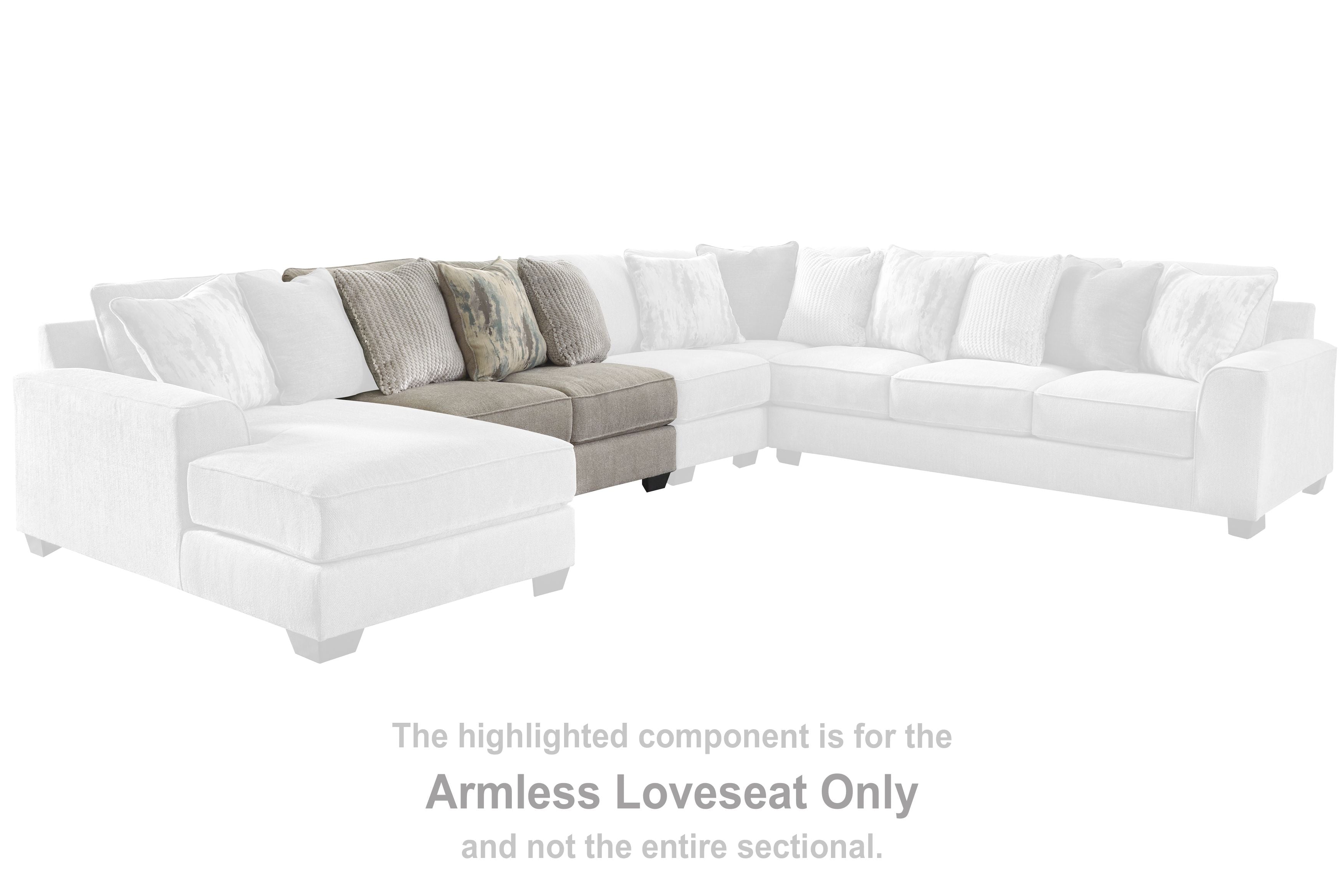 Ardsley - Pewter - Armless Loveseat