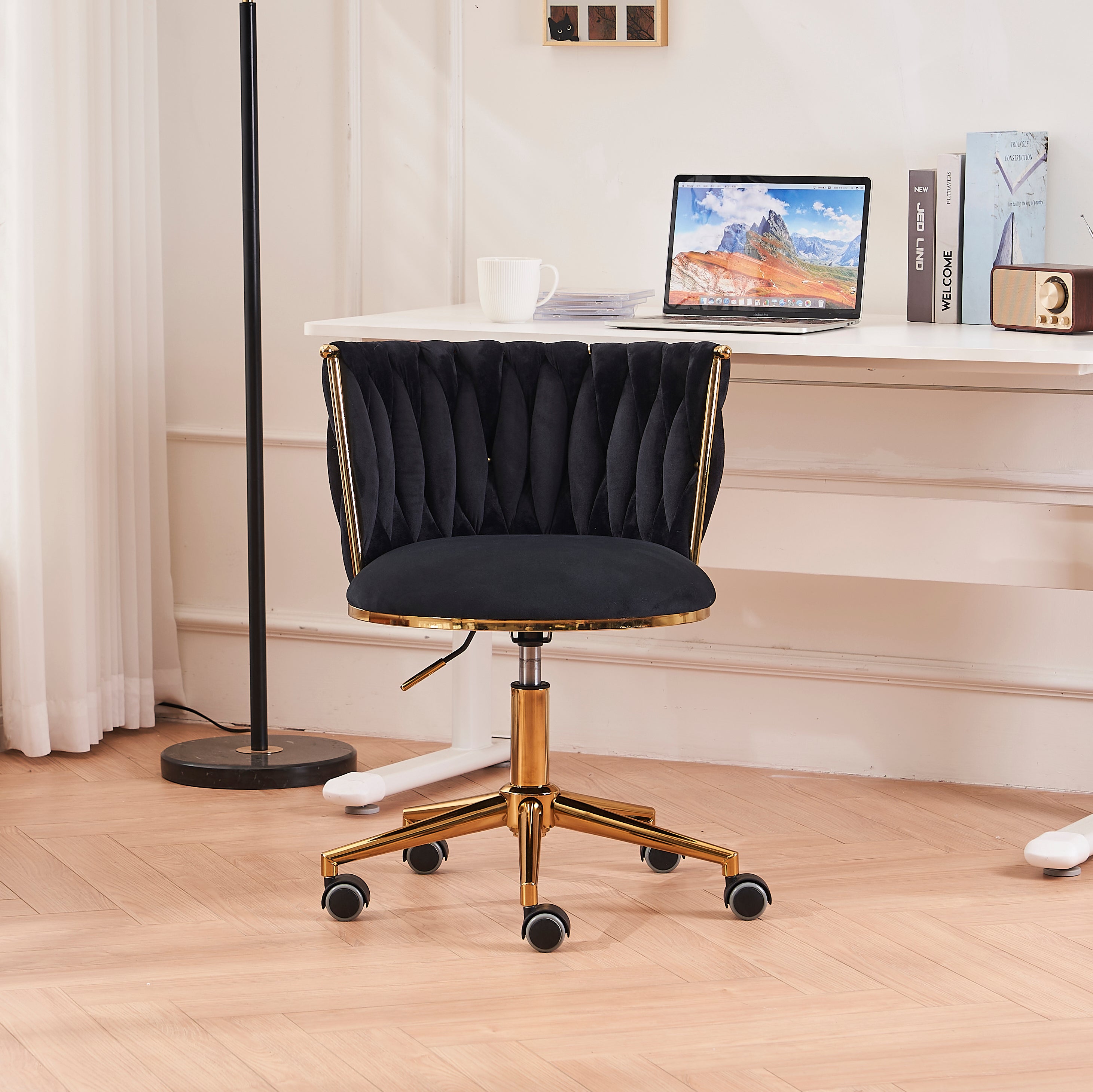 Ergonomic Office Desk Chair w/ Swivel Wheels - Home & Office