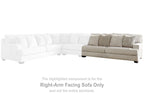 Rawcliffe RAF sofa section, parchment upholstery, right-arm facing L-shape corner unit