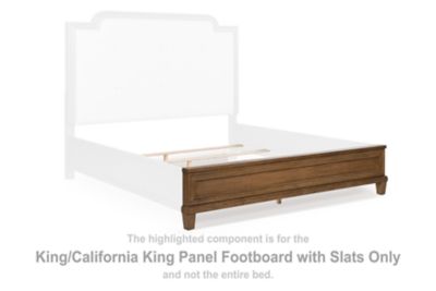 Jorlaina - King Panel Footboard With Rails - Brown