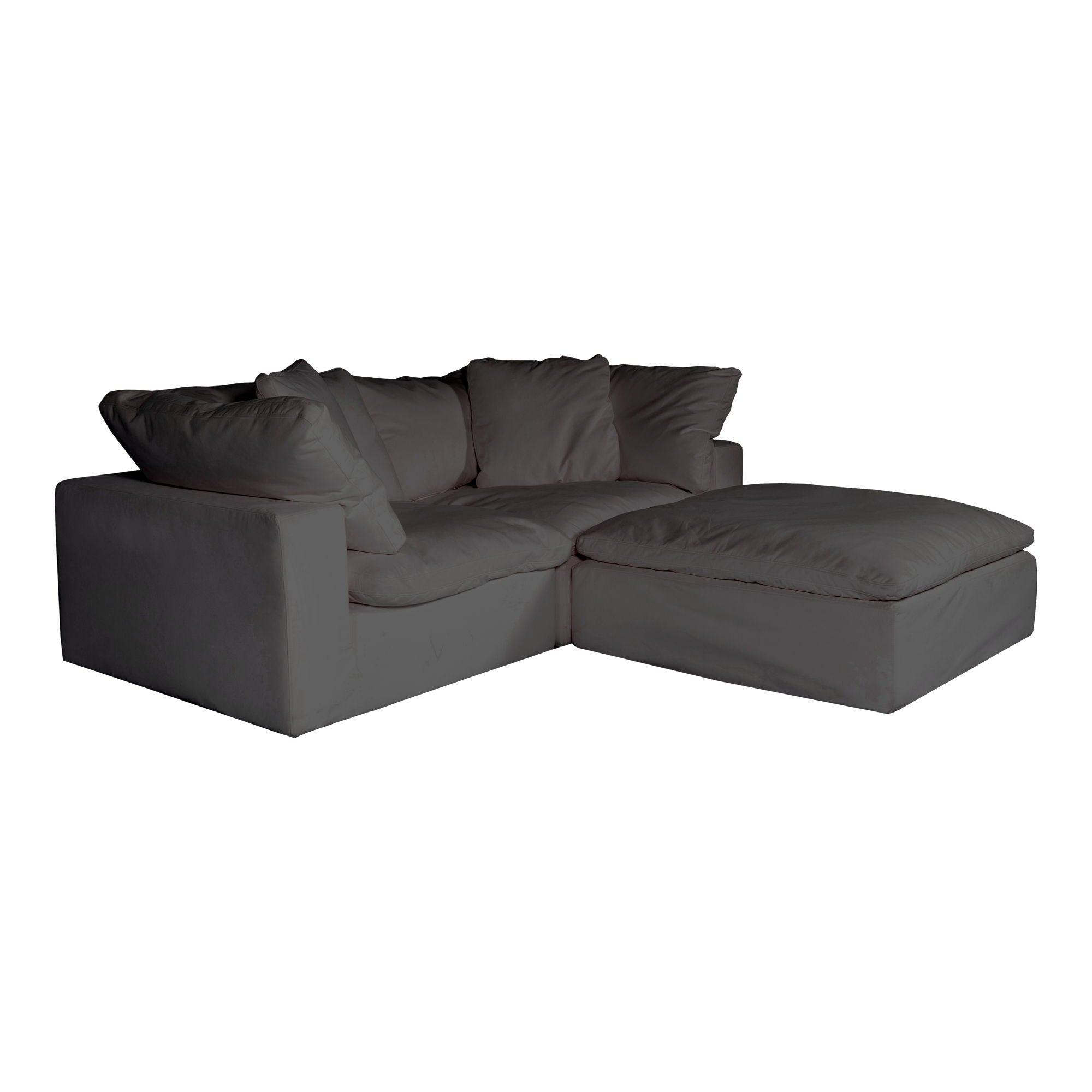 Clay - Nook Modular Sectional Livesmart Fabric - Light Gray-Stationary Sectionals-American Furniture Outlet