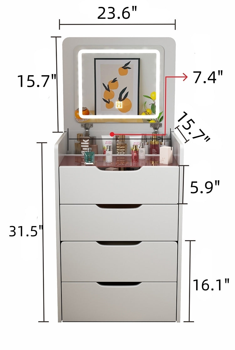 3-in-1 Vanity Set w/ Flip Top & Stool-American Furniture Outlet