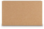 Aleaport dresser back panel in light brown finish with vertical center seam